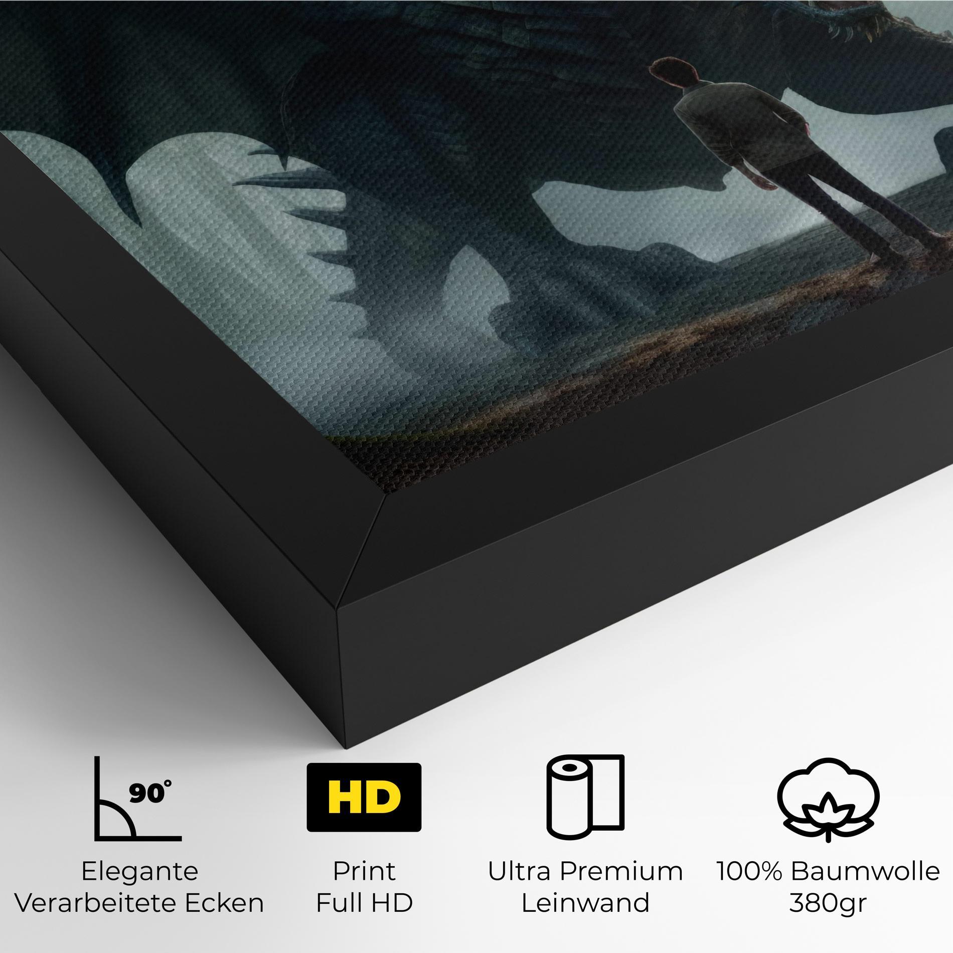 Leinwandbild Huge Dragon Fantasy mockup 4