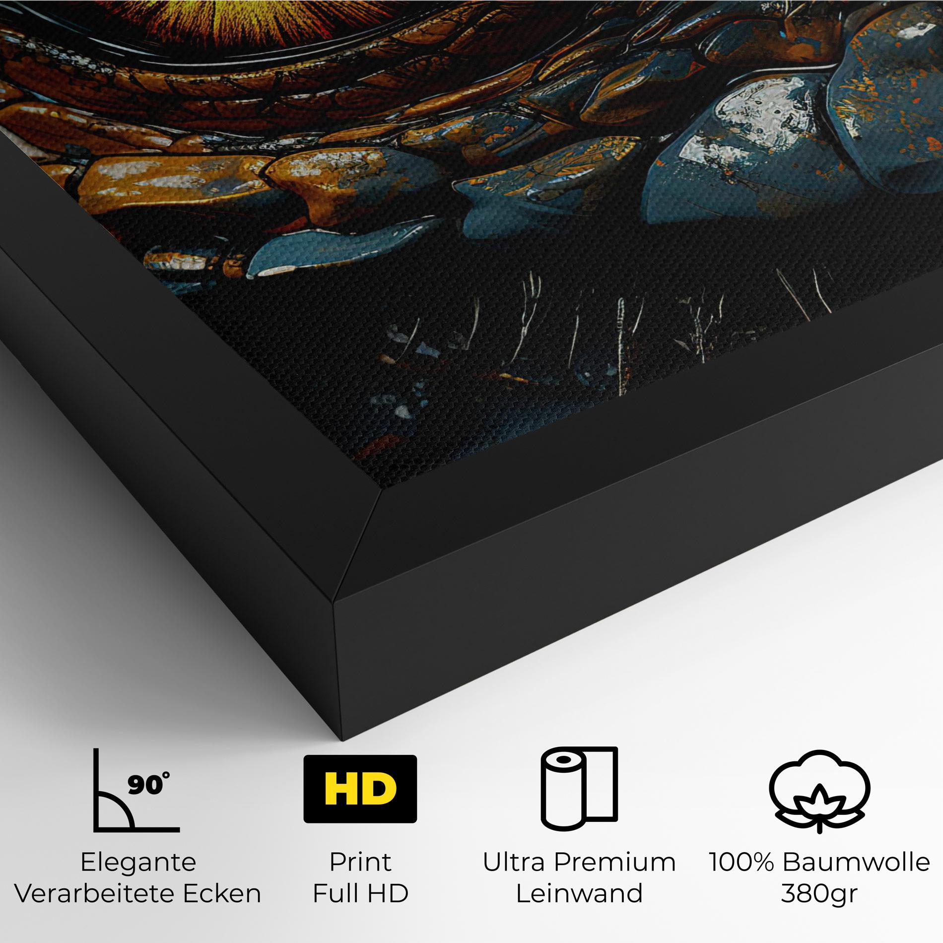Leinwandbild Yellow Dragon Eye mockup 4