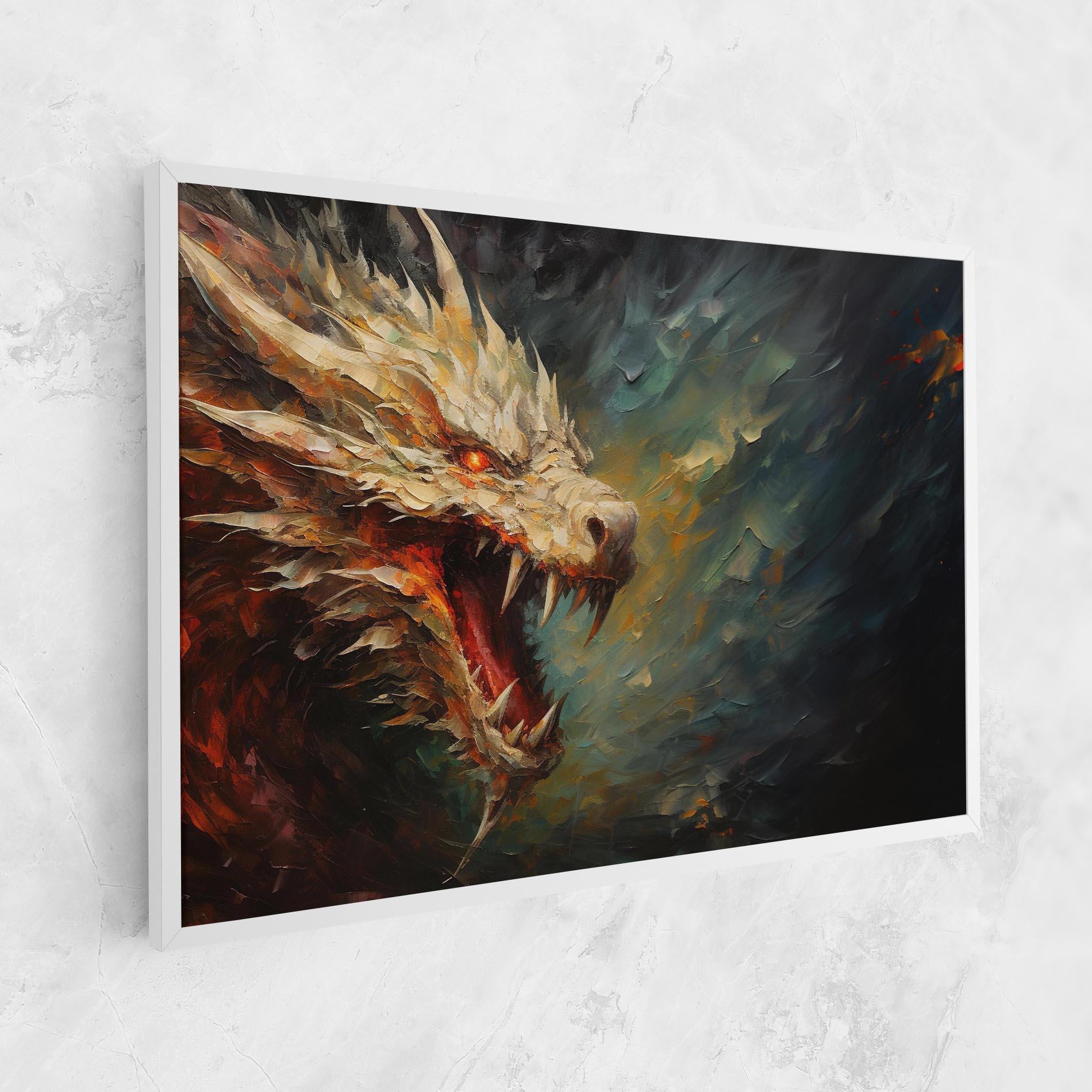 Leinwandbild Angry Dragon Painting mockup 1