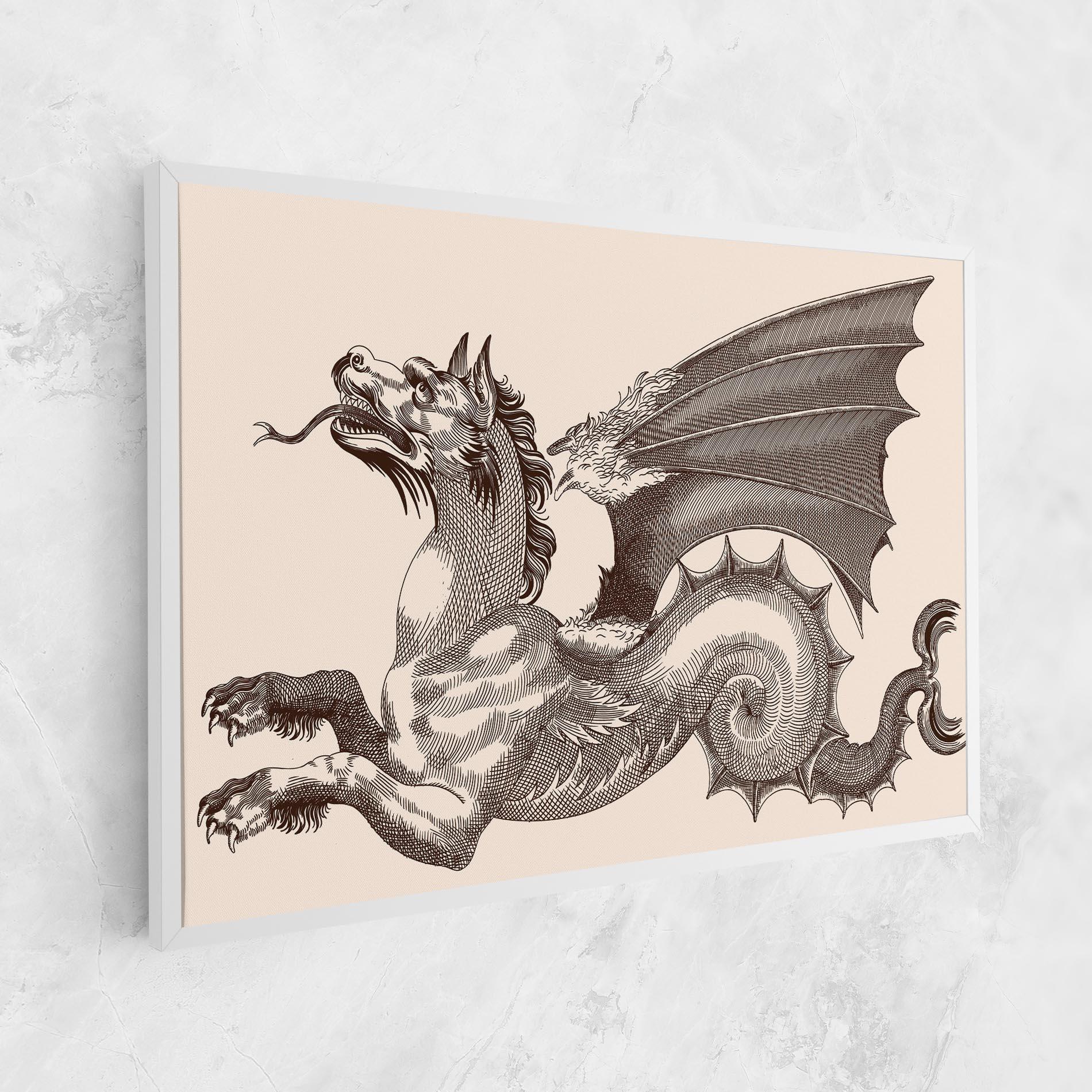 Leinwandbild Brown Dragon mockup 1