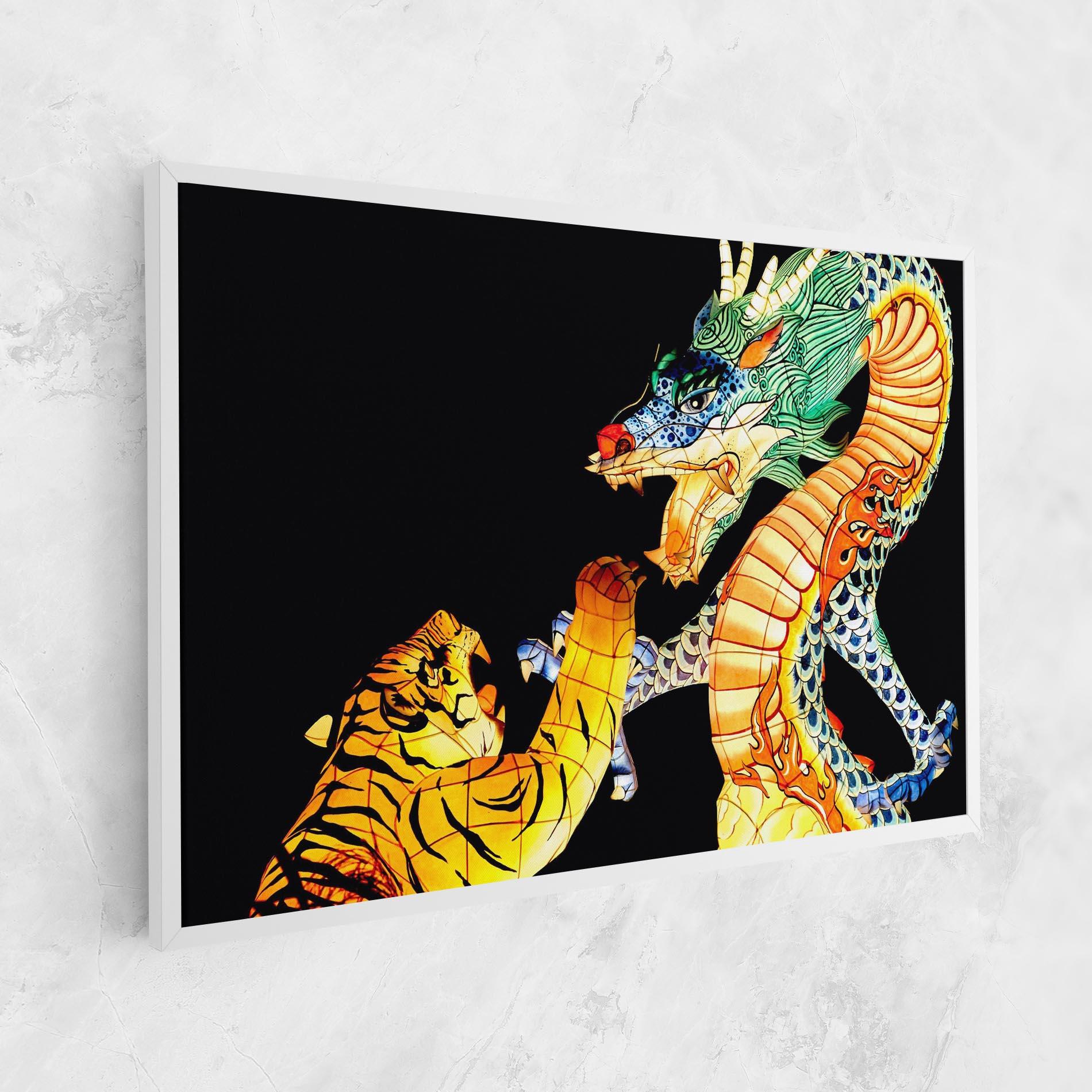 Leinwandbild Chinese Dragon And Tiger mockup 1