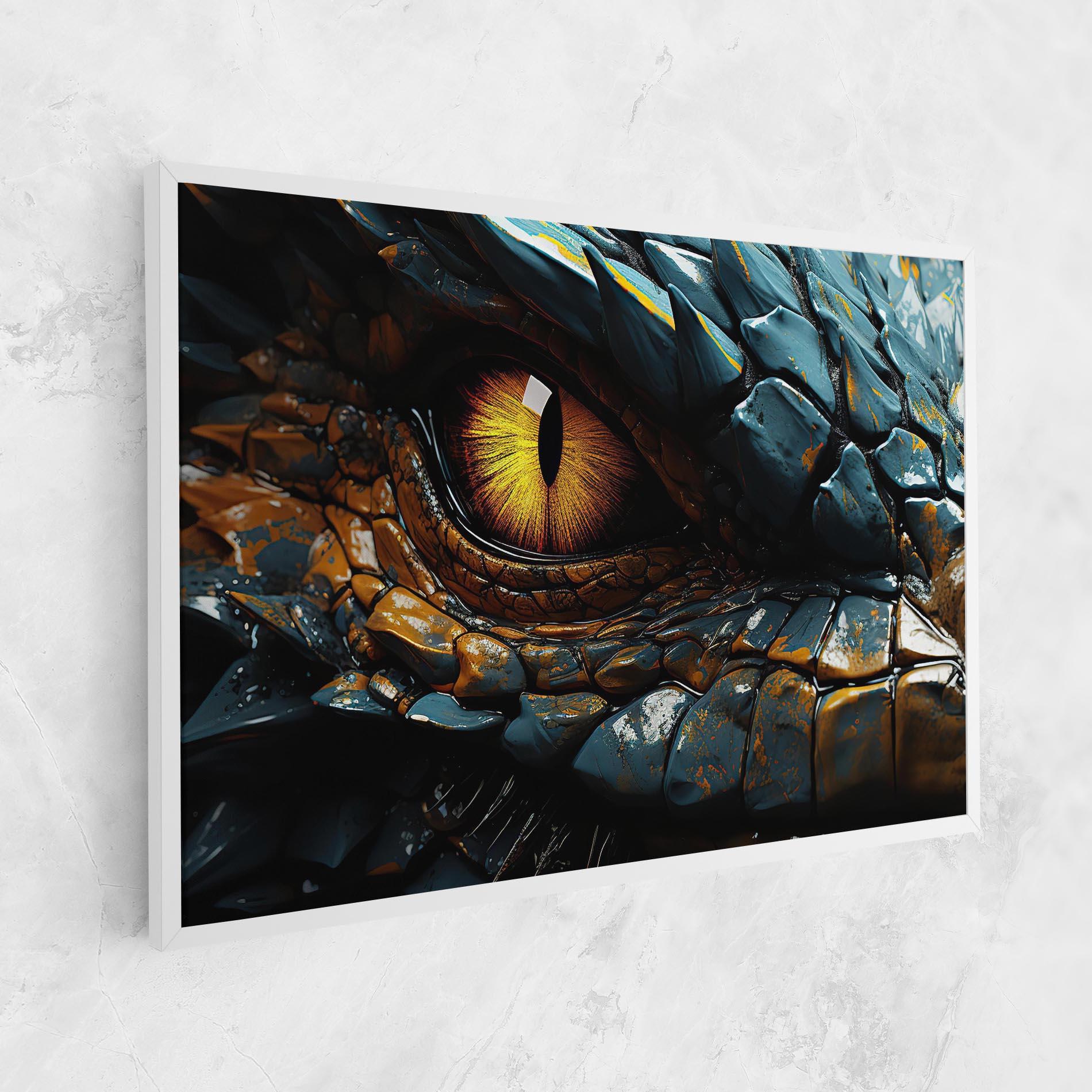 Leinwandbild Yellow Dragon Eye mockup 1