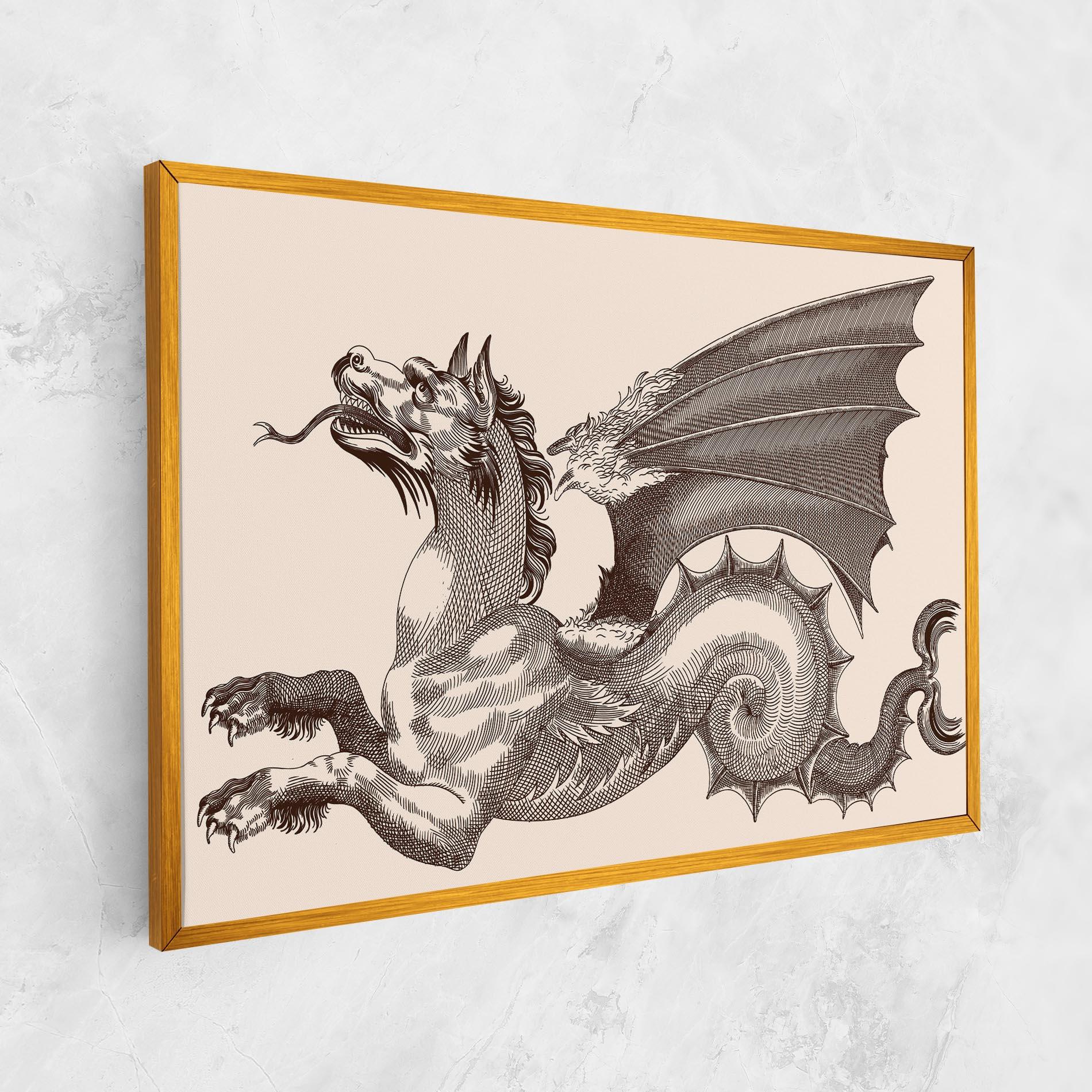 Leinwandbild Brown Dragon mockup 1