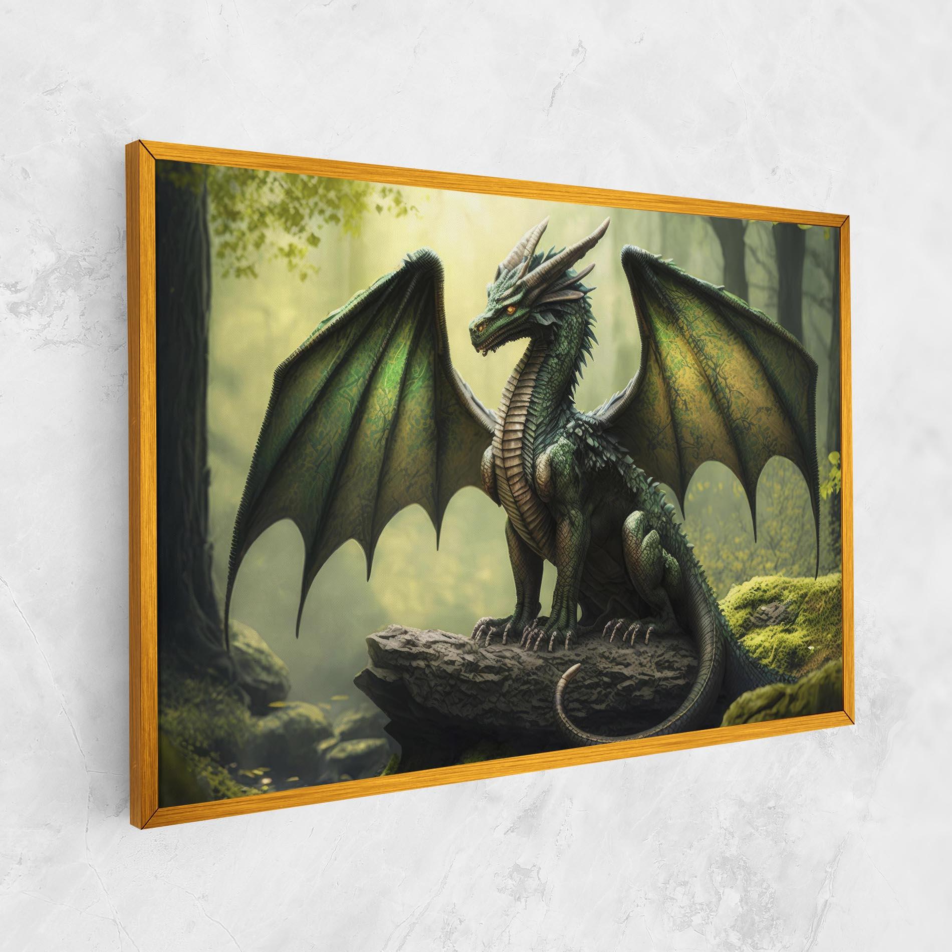 Leinwandbild Green Dragon mockup 1