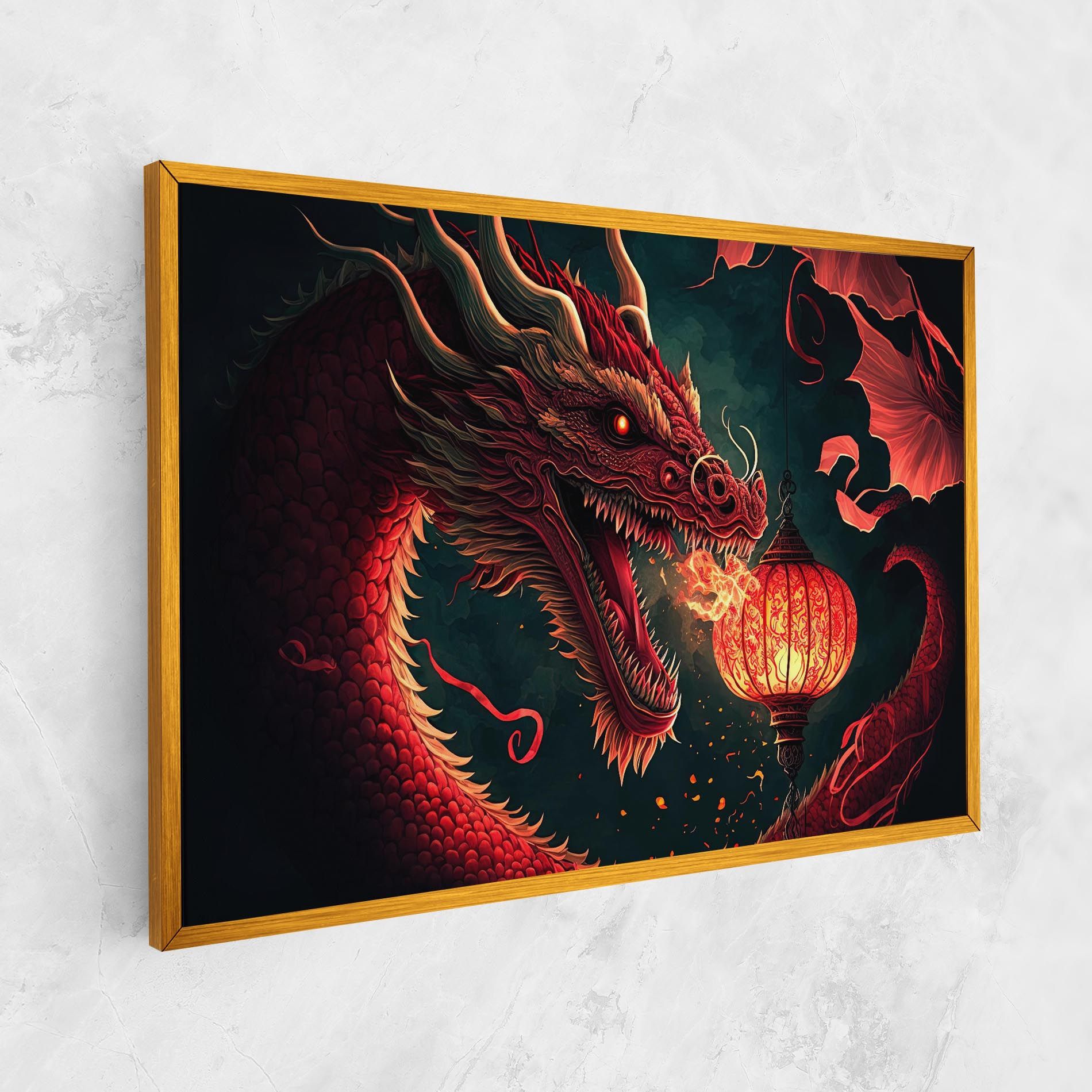 Red Fire Dragon mockup 1