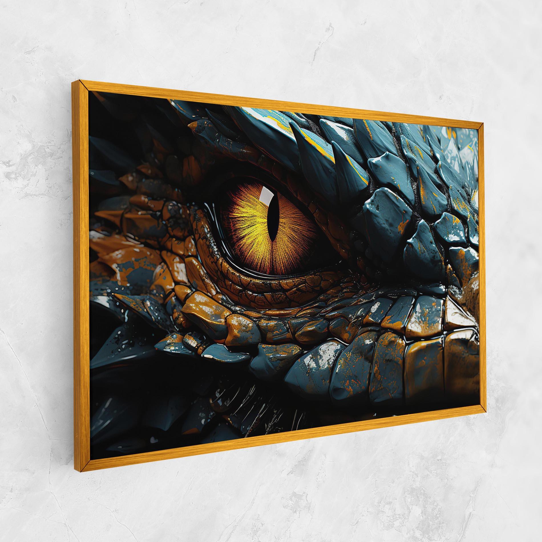 Leinwandbild Yellow Dragon Eye mockup 1
