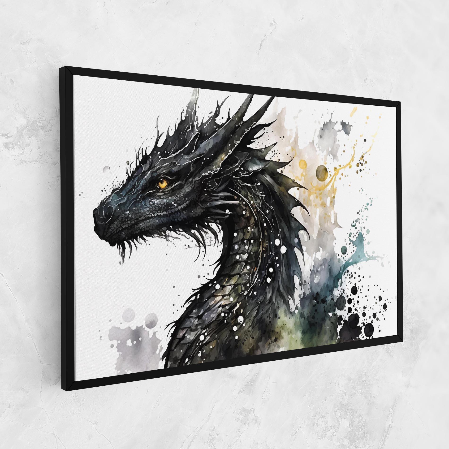 Leinwandbild Black Dragon Art mockup 1
