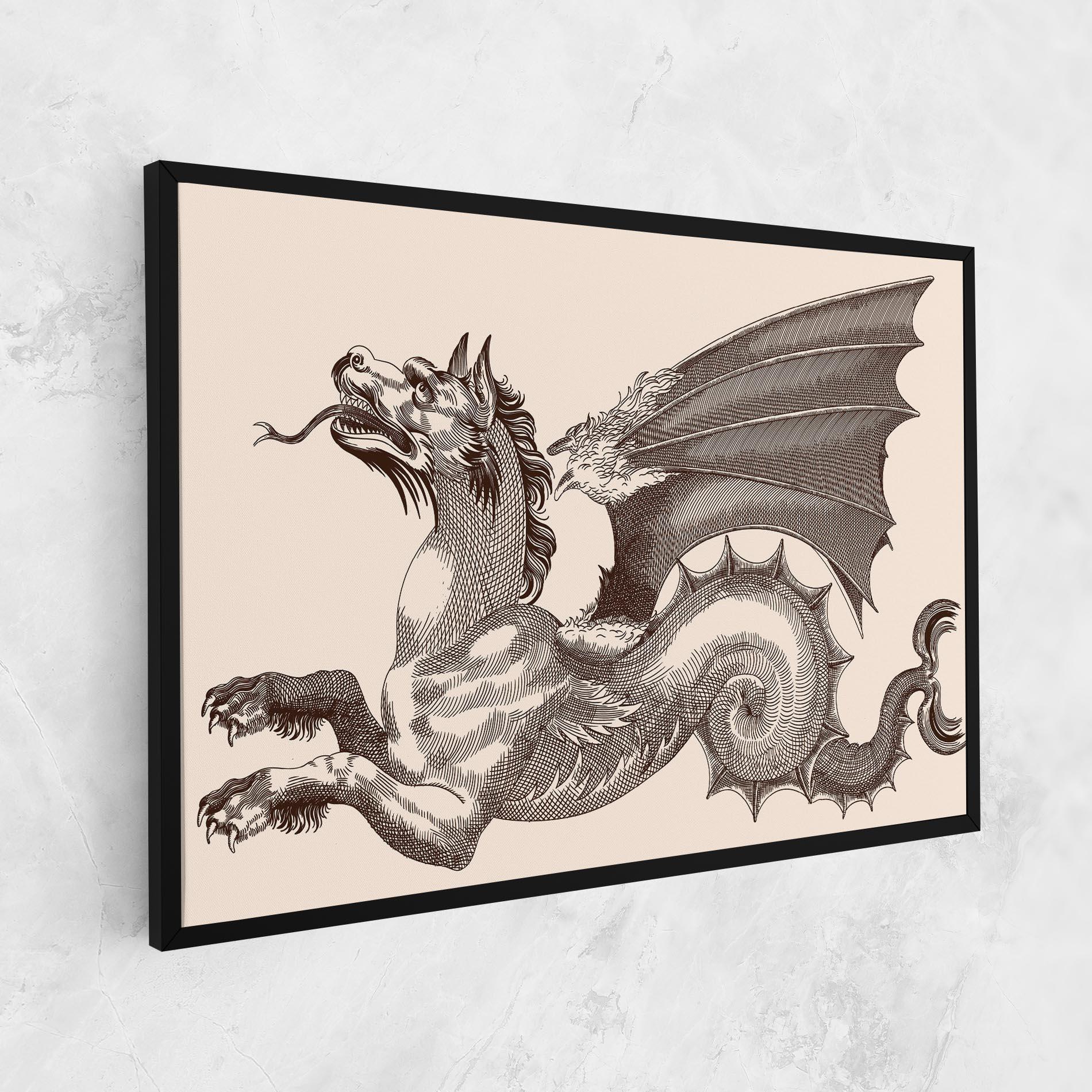 Leinwandbild Brown Dragon mockup 1