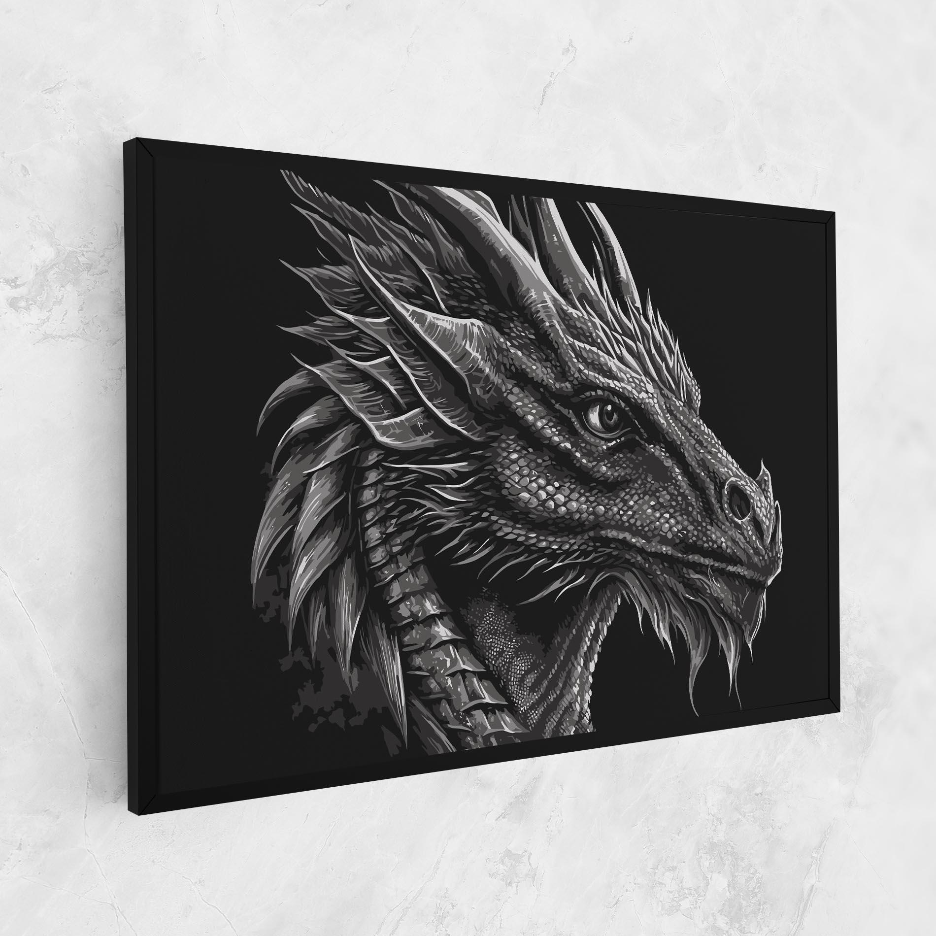 Leinwandbild Grey Dragon mockup 1