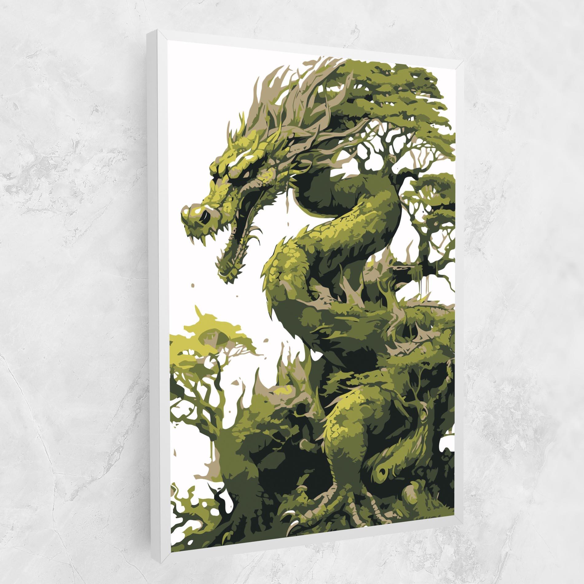 Leinwandbild Green Nature Dragon mockup 1