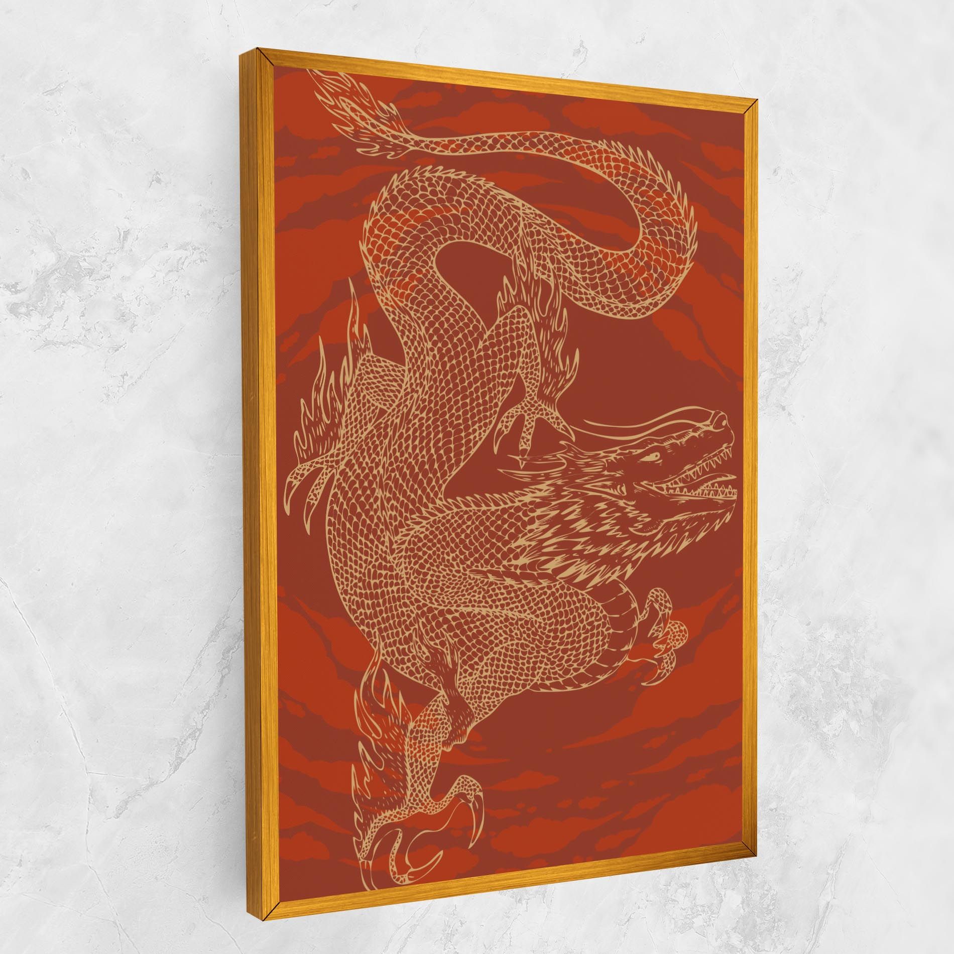 Chinese Dragon Red mockup 1