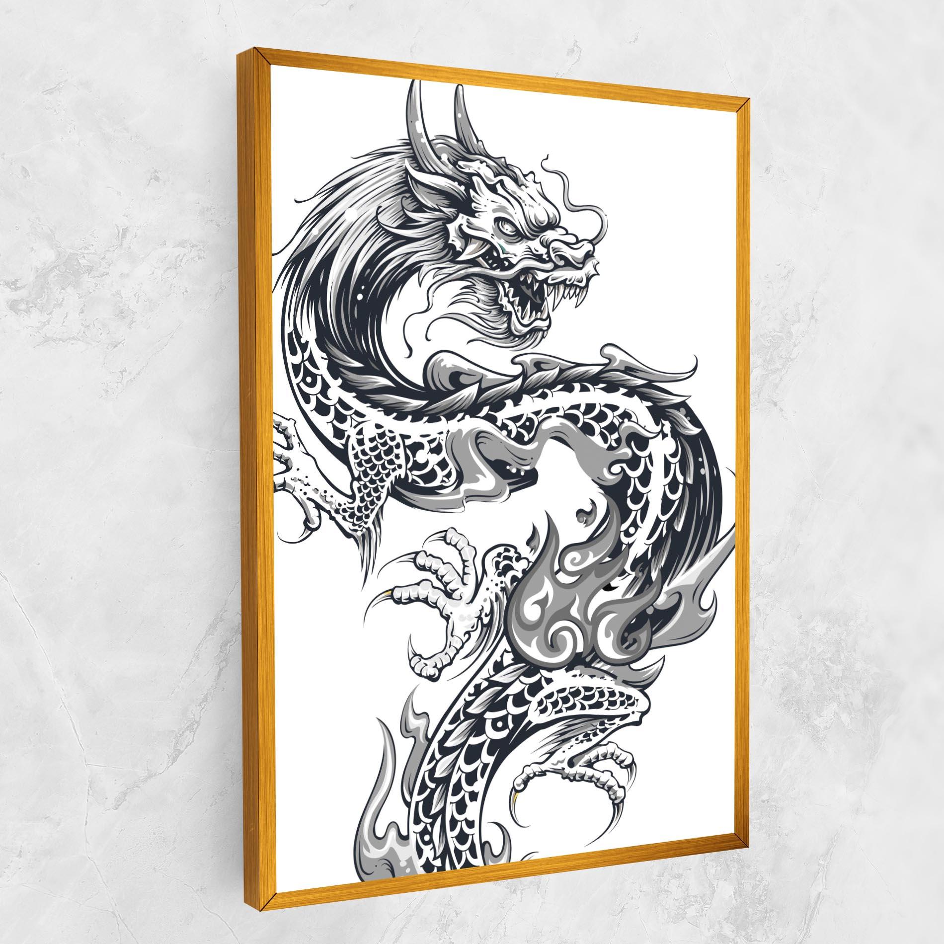 Leinwandbild Dragon Line mockup 1