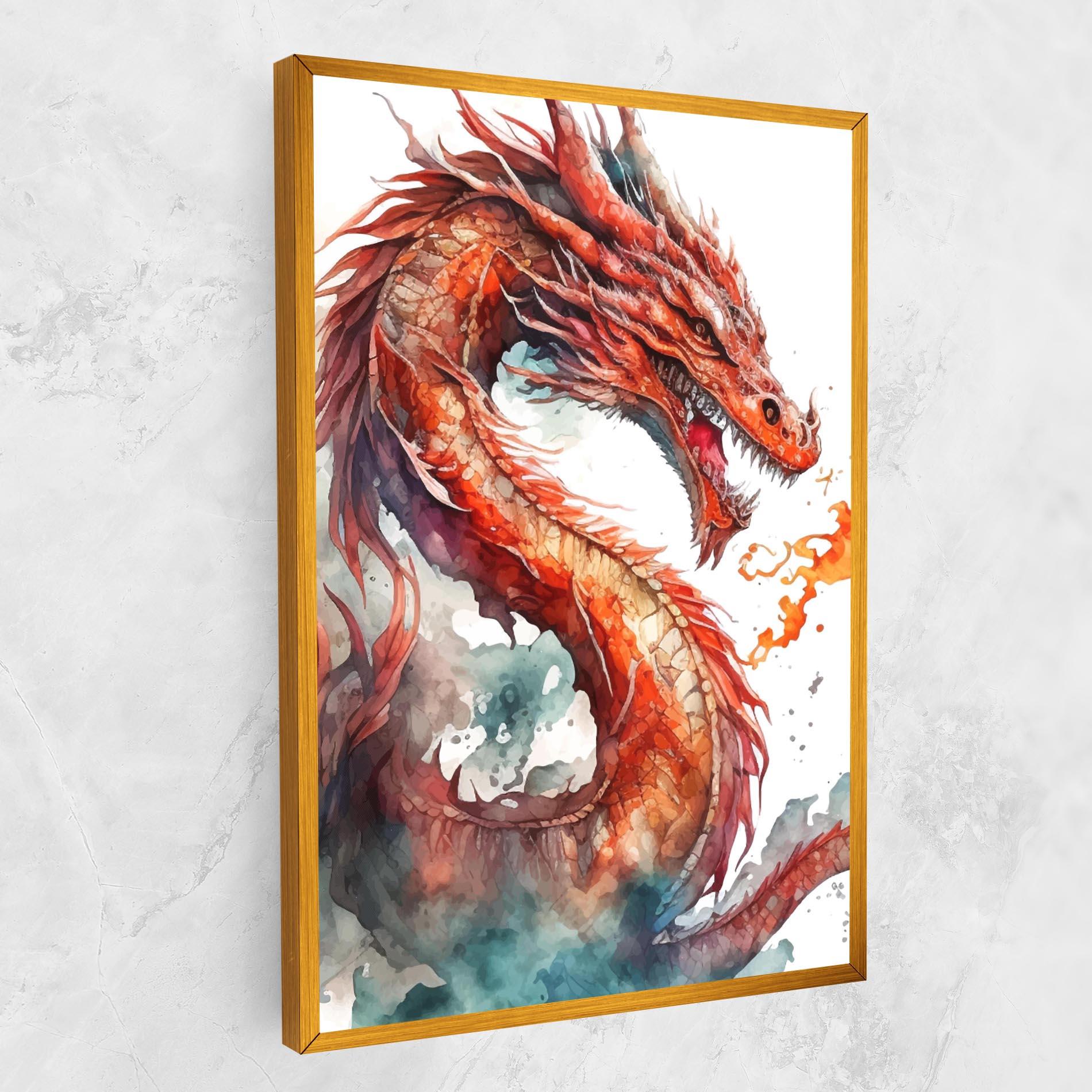 Leinwandbild Fire Dragon mockup 1
