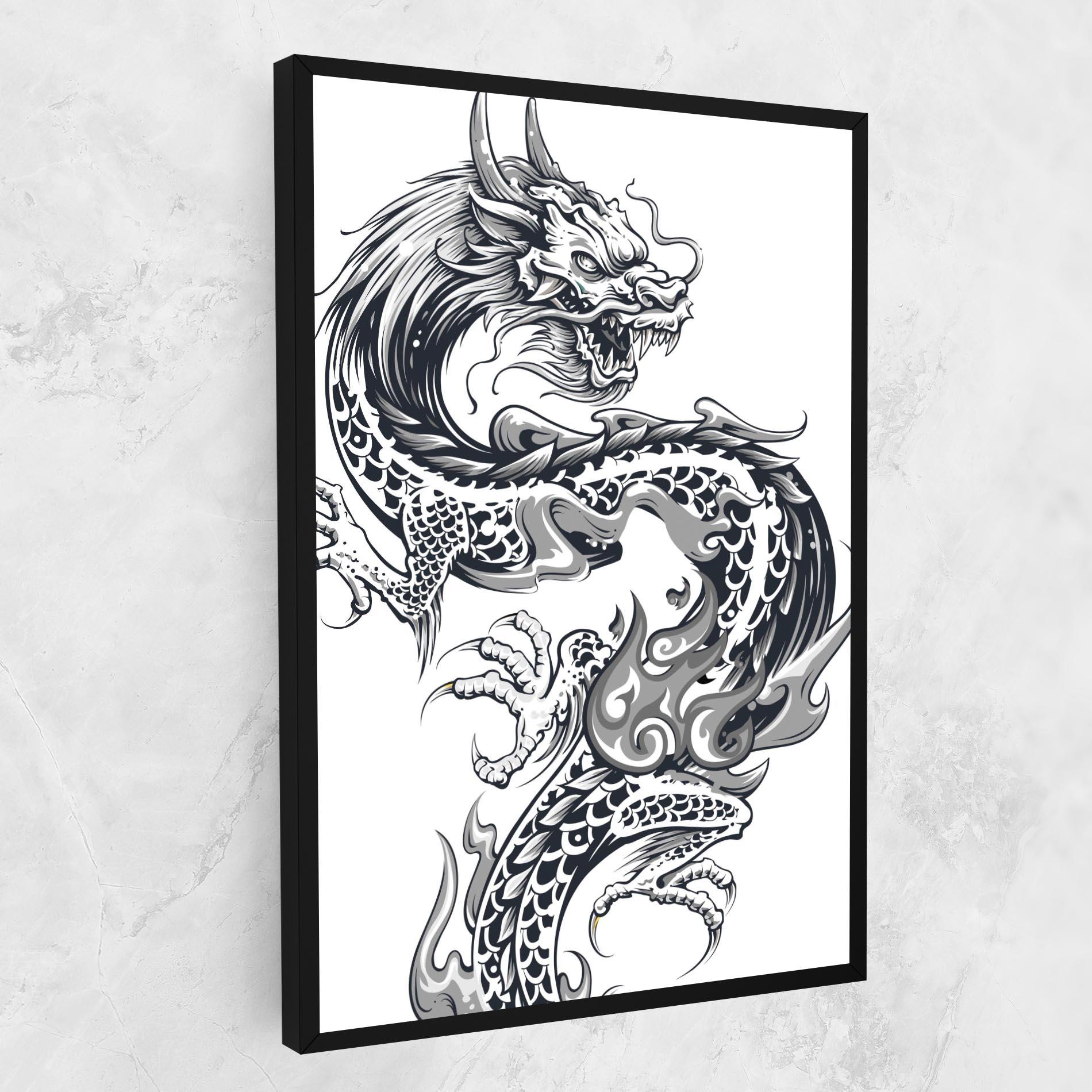 Leinwandbild Dragon Line mockup 1