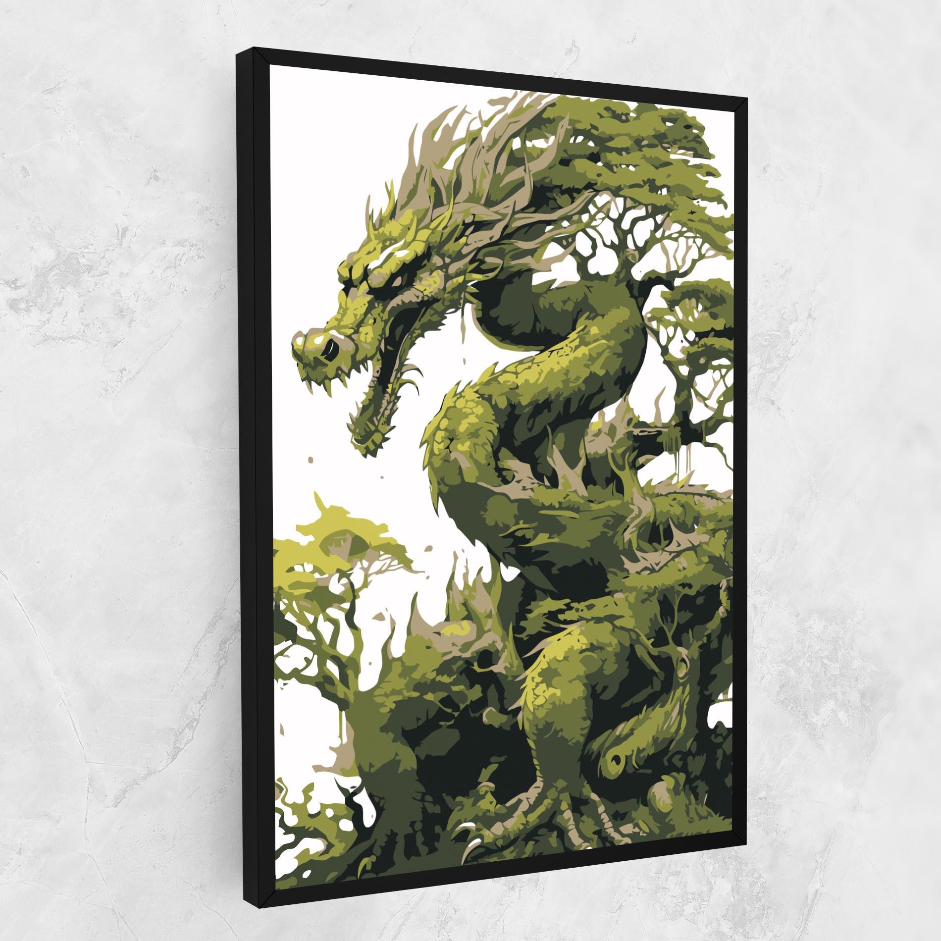 Leinwandbild Green Nature Dragon mockup 1