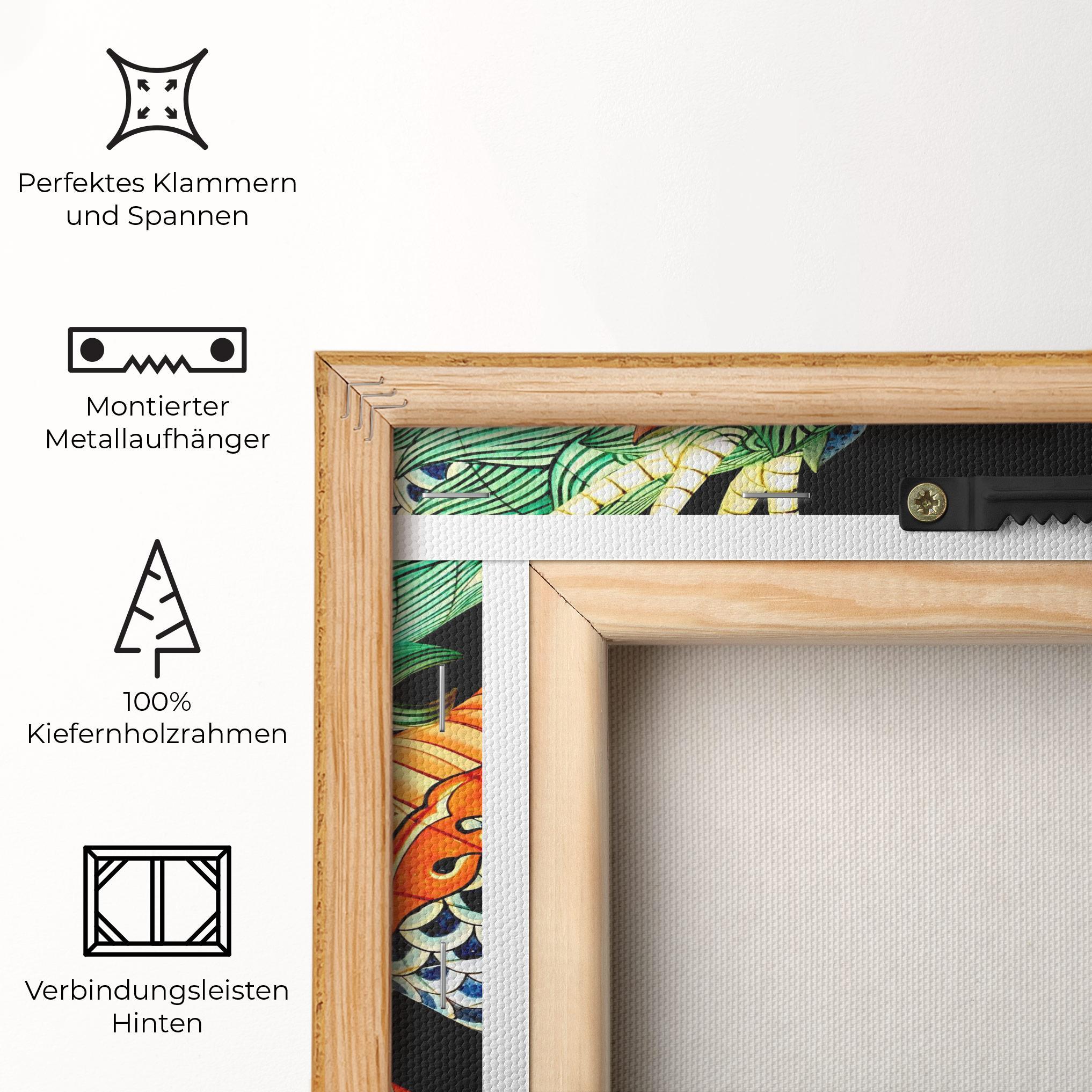 Leinwandbild Chinese Dragon And Tiger mockup 5