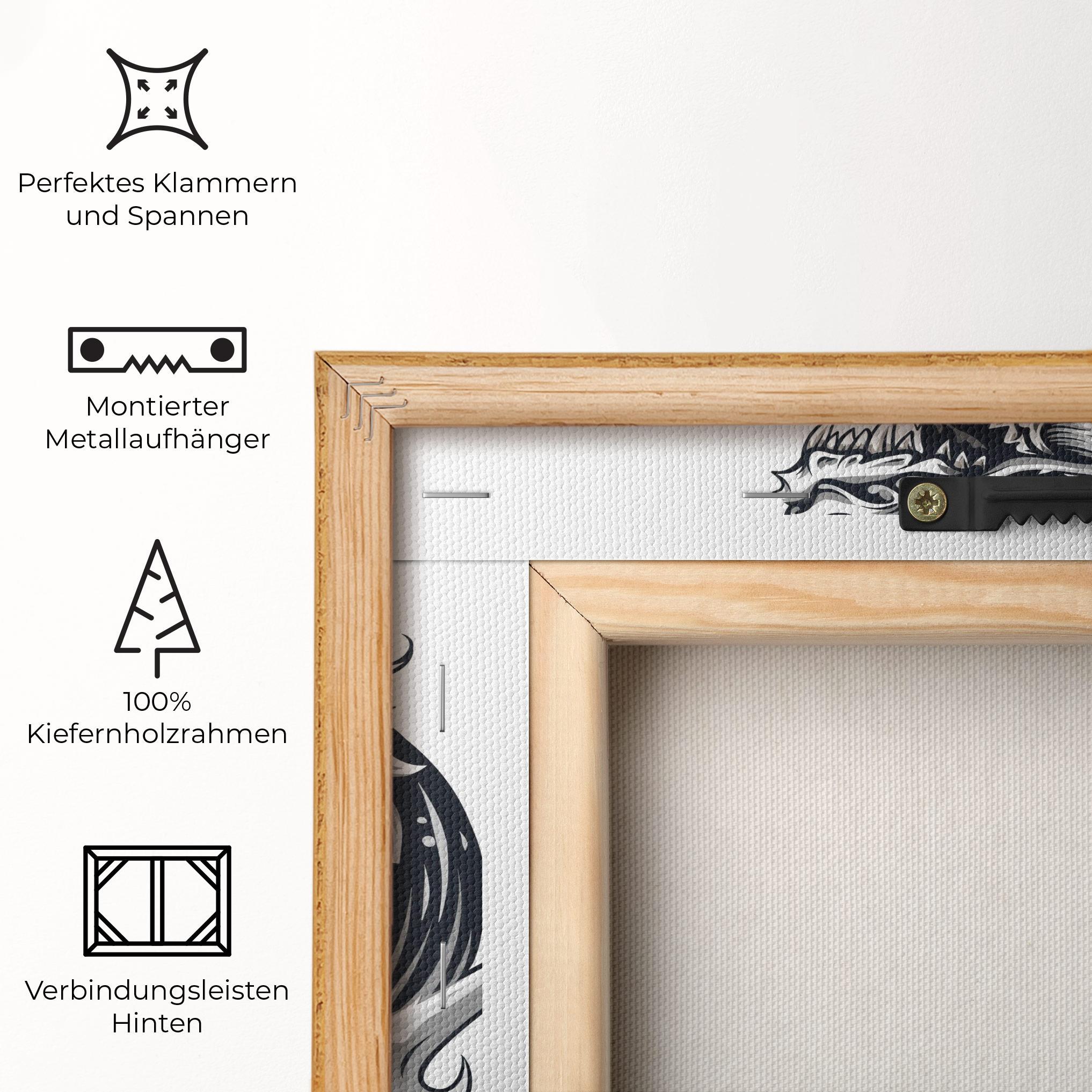 Leinwandbild Dragon Line mockup 5