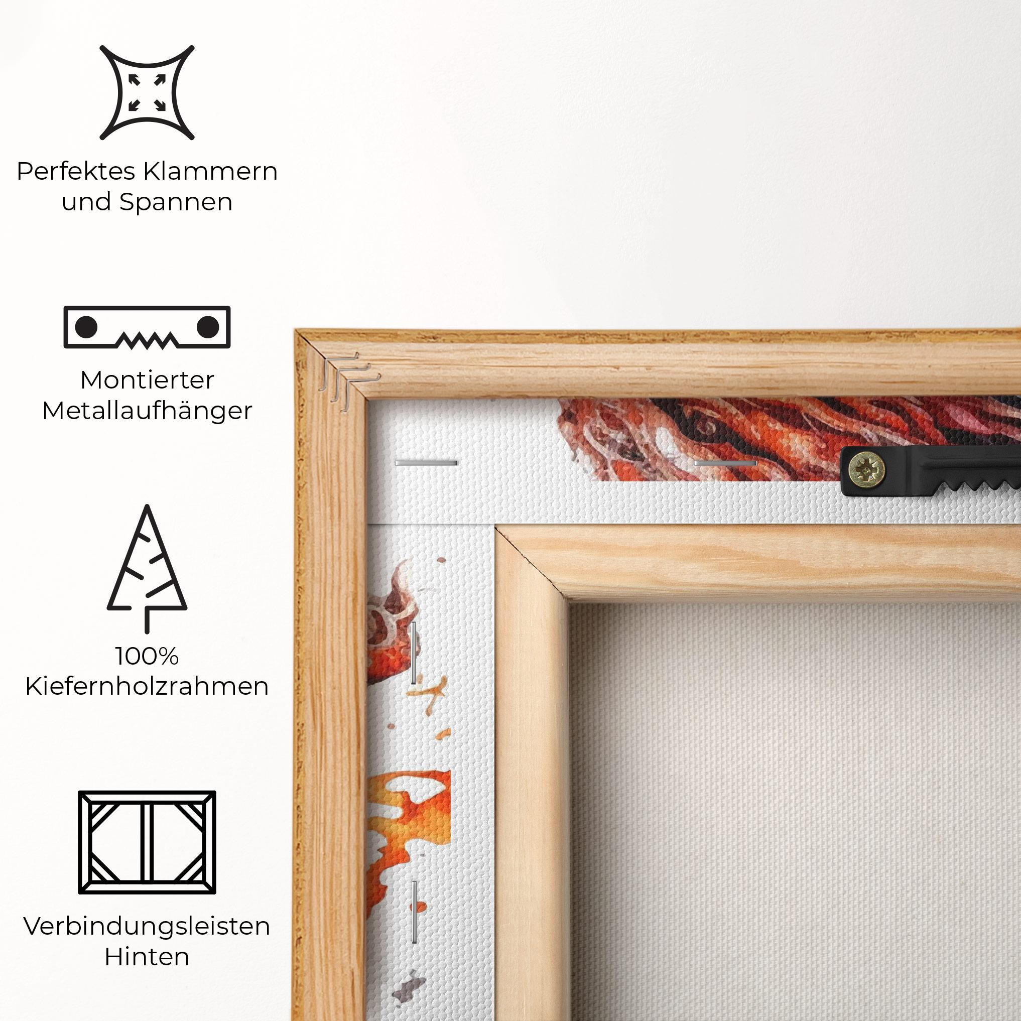 Leinwandbild Fire Dragon mockup 5