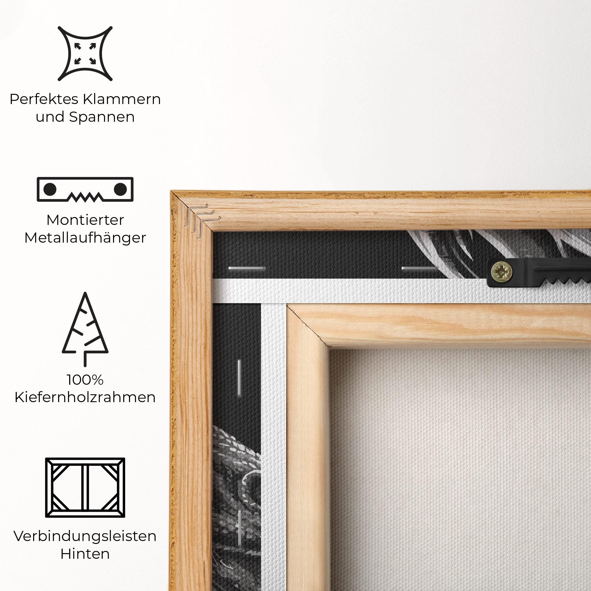 Leinwandbild Grey Dragon mockup 5