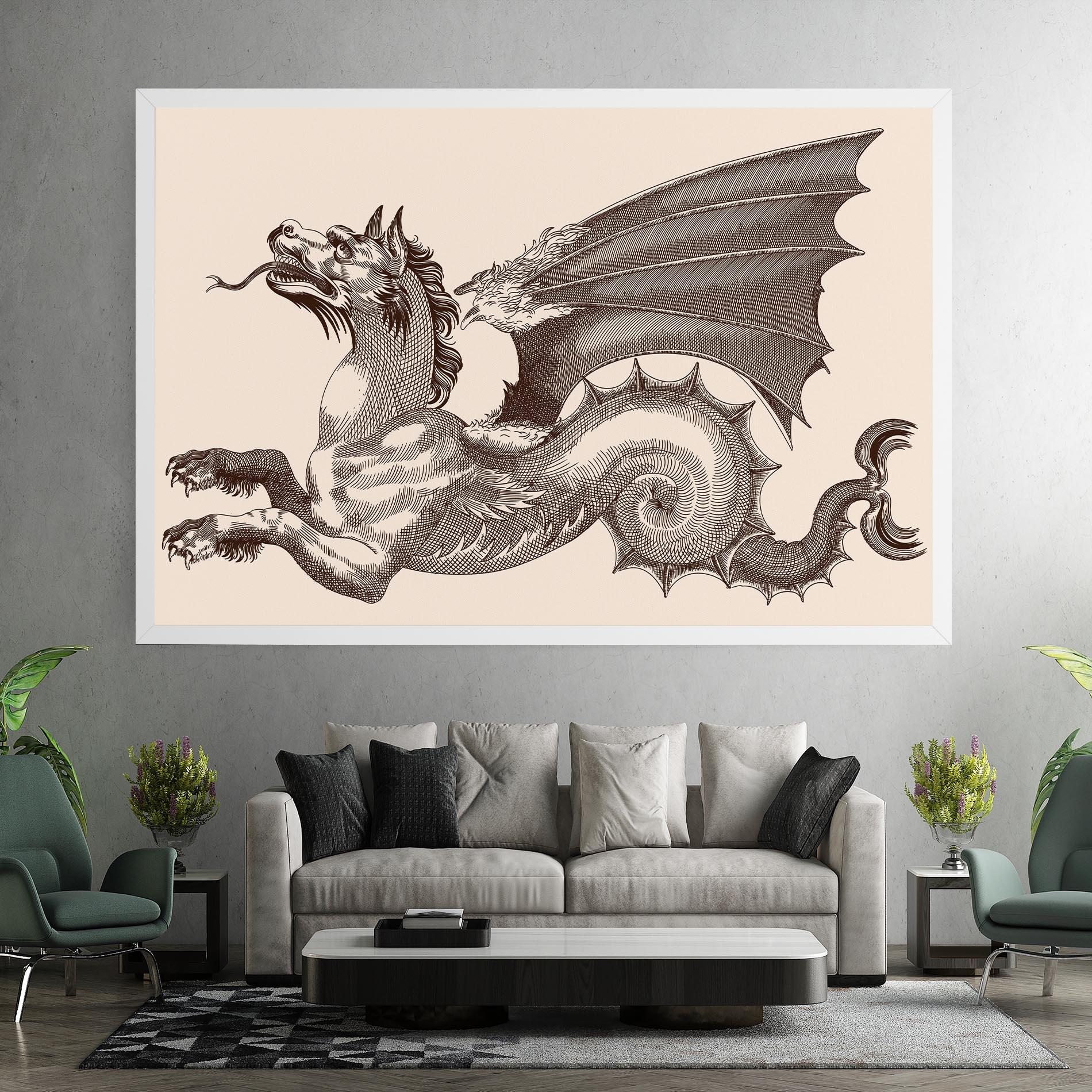 Leinwandbild Brown Dragon mockup 7