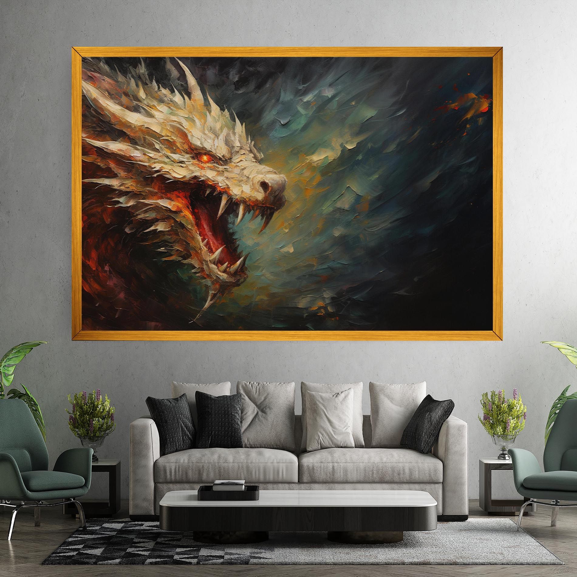 Angry Dragon Painting mockup 7