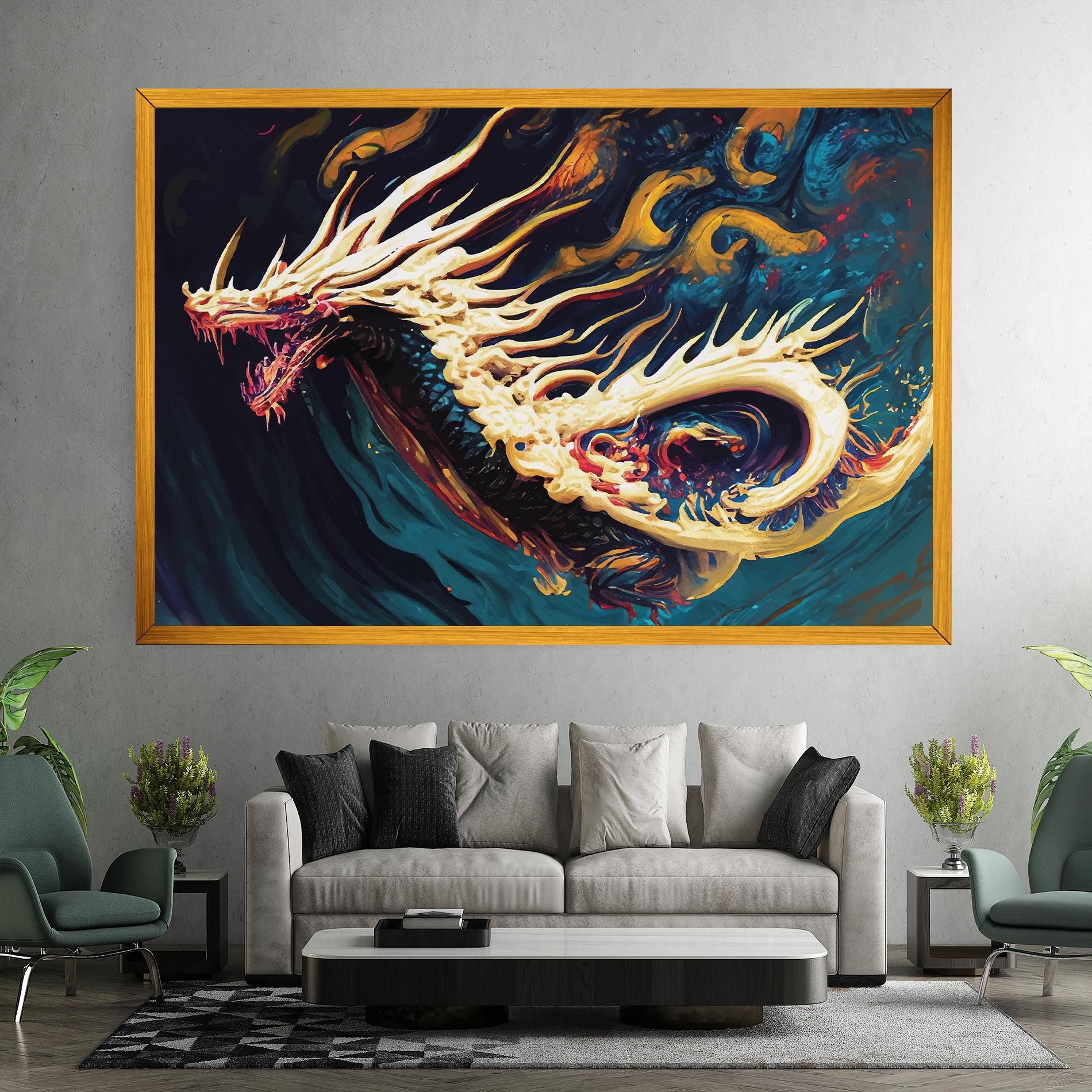 Flying Acrylic Dragon mockup 7