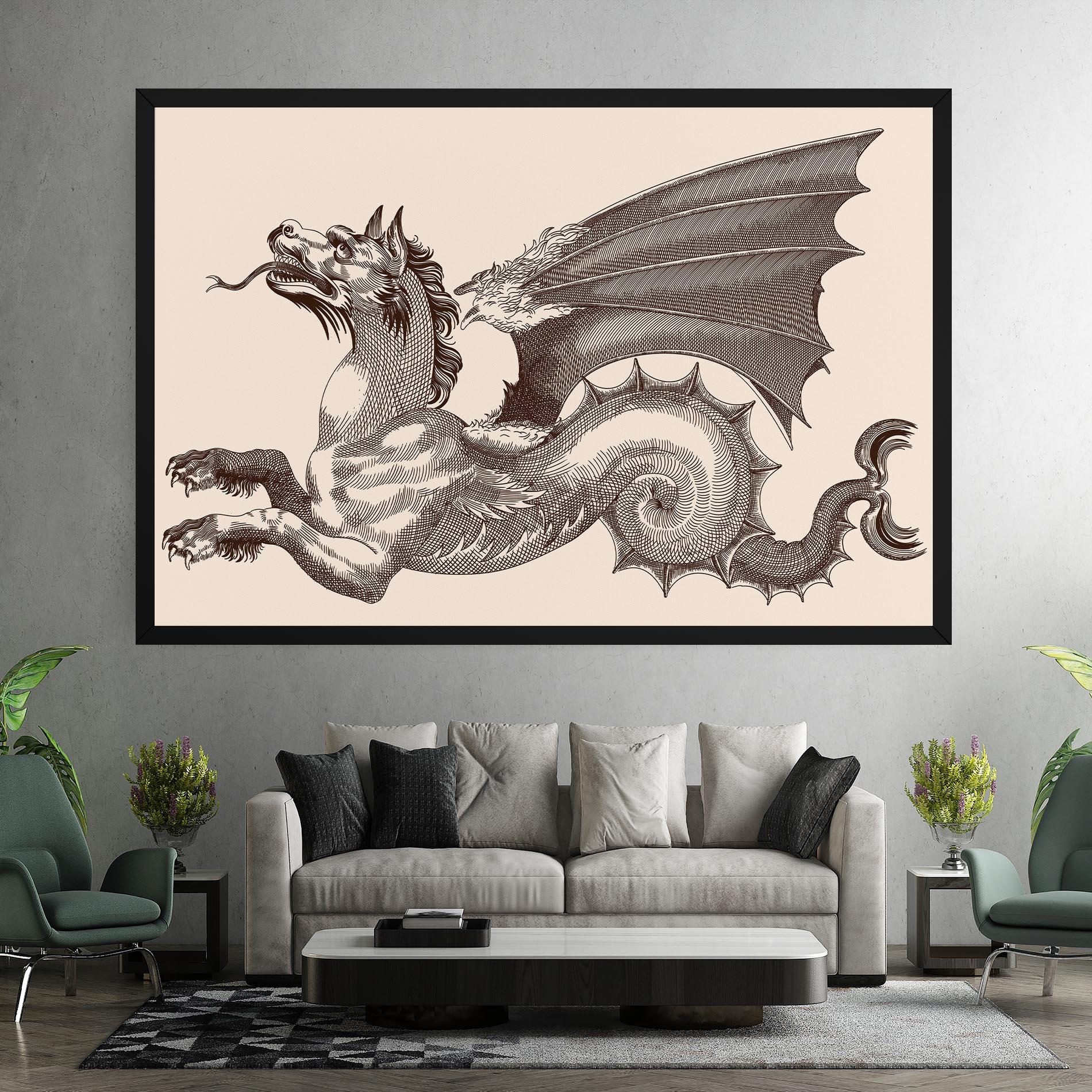 Leinwandbild Brown Dragon mockup 7