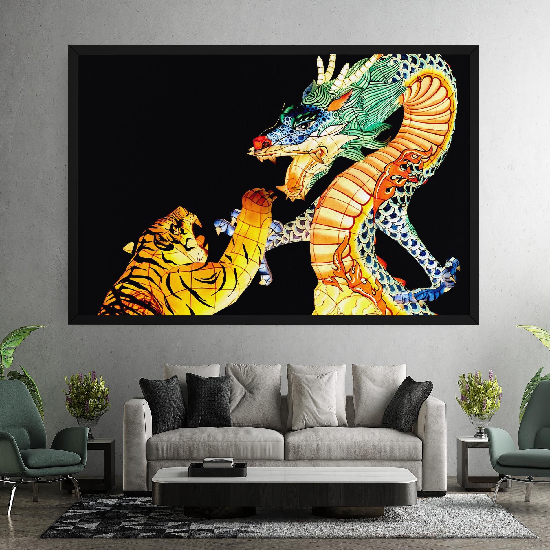 Chinese Dragon And Tiger mockup 7