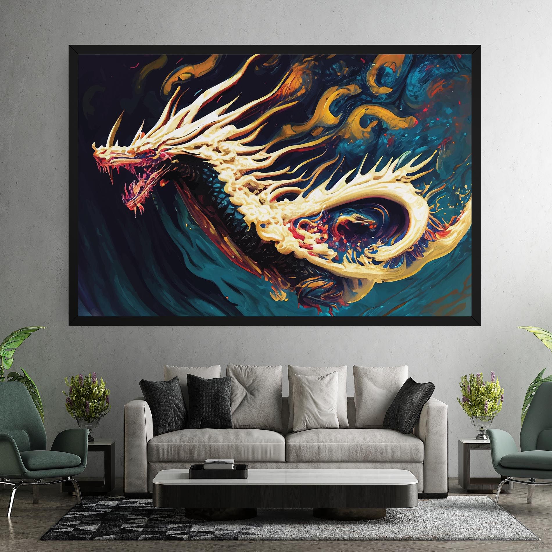 Flying Acrylic Dragon mockup 7