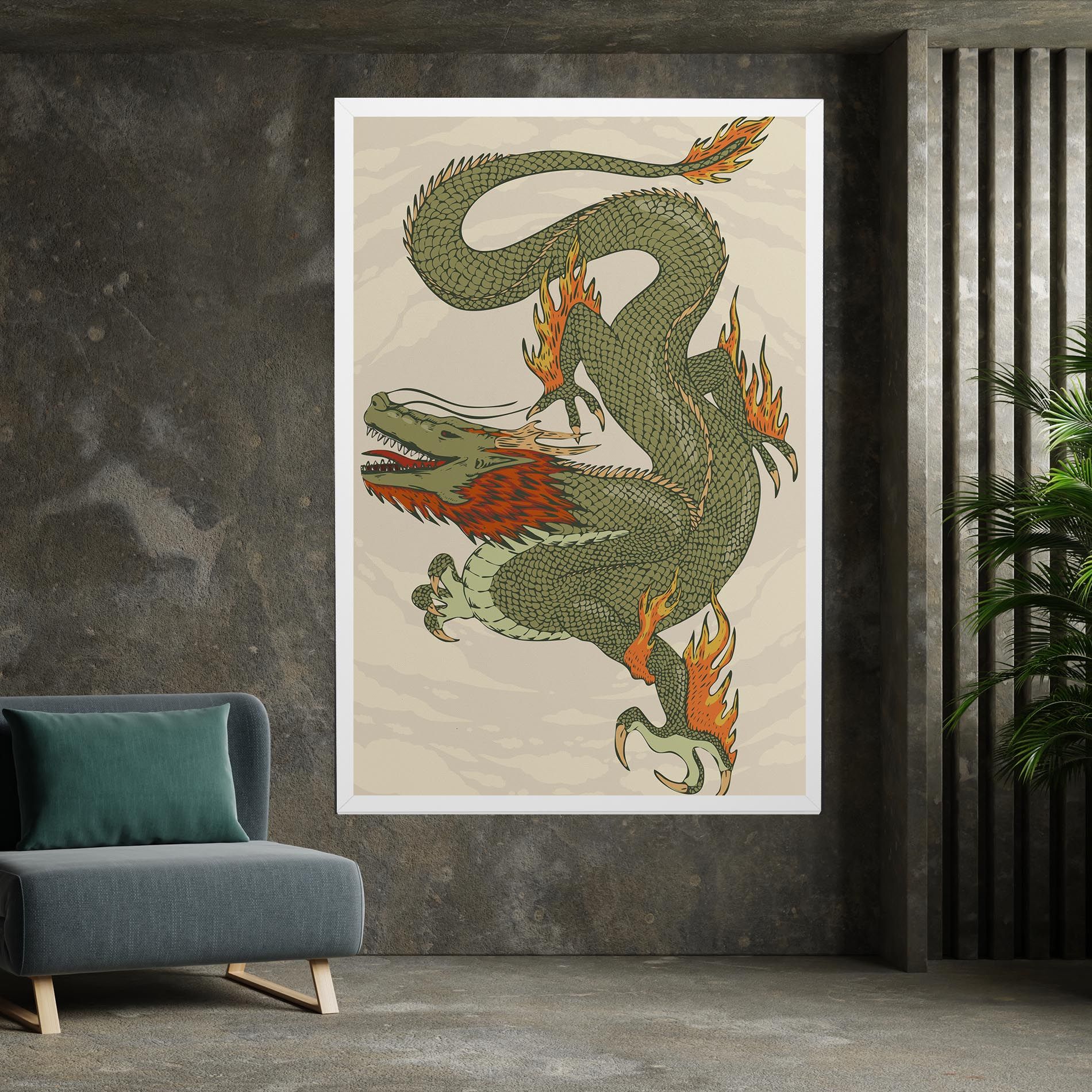 Chinese Dragon Green mockup 7
