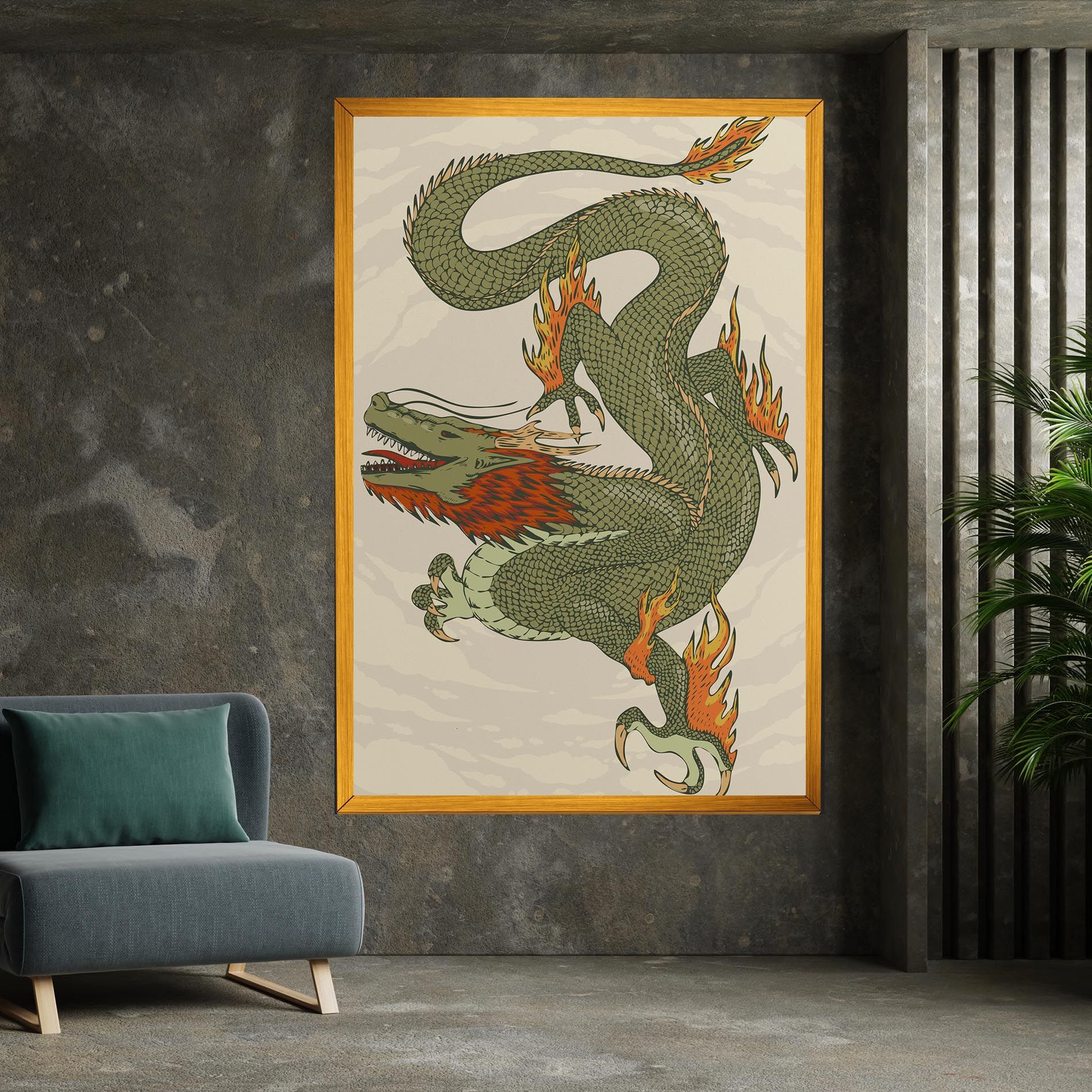 Chinese Dragon Green mockup 7