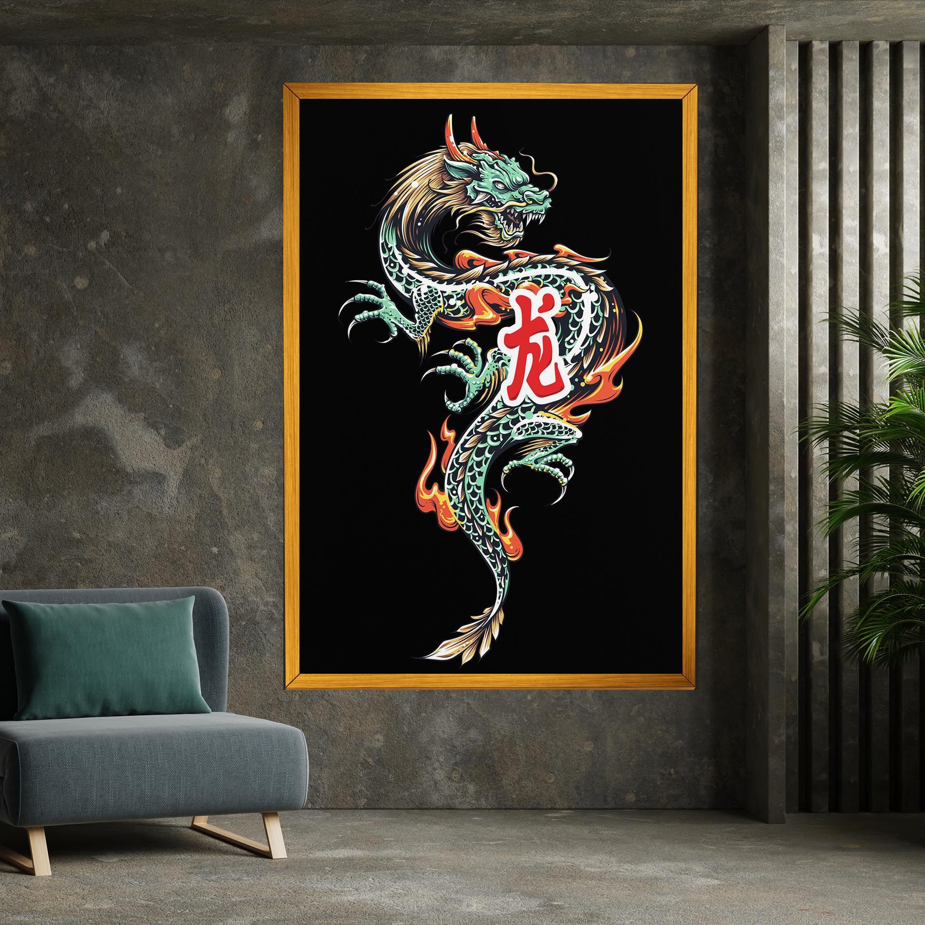 Green Fire Dragon mockup 7
