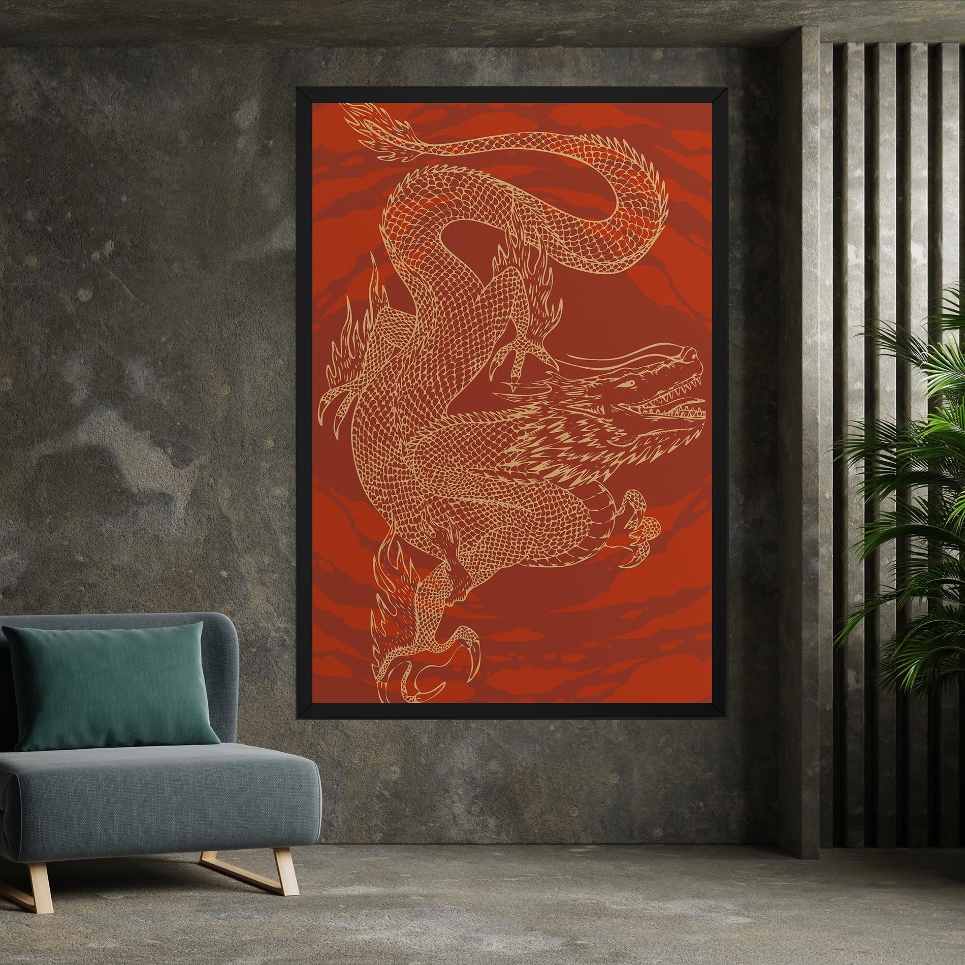 Chinese Dragon Red mockup 7