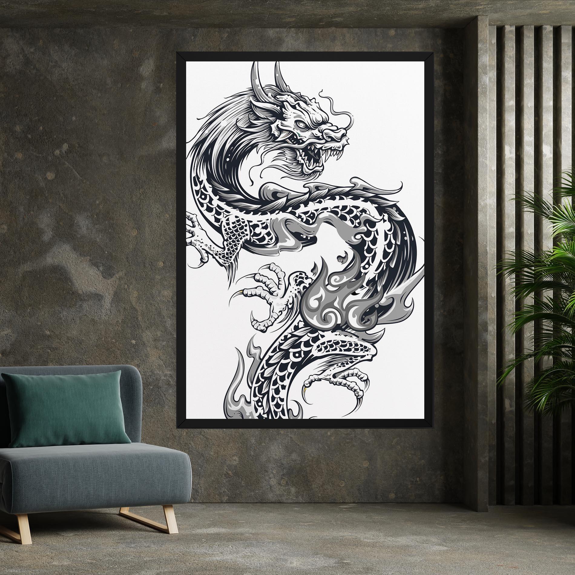 Leinwandbild Dragon Line mockup 7