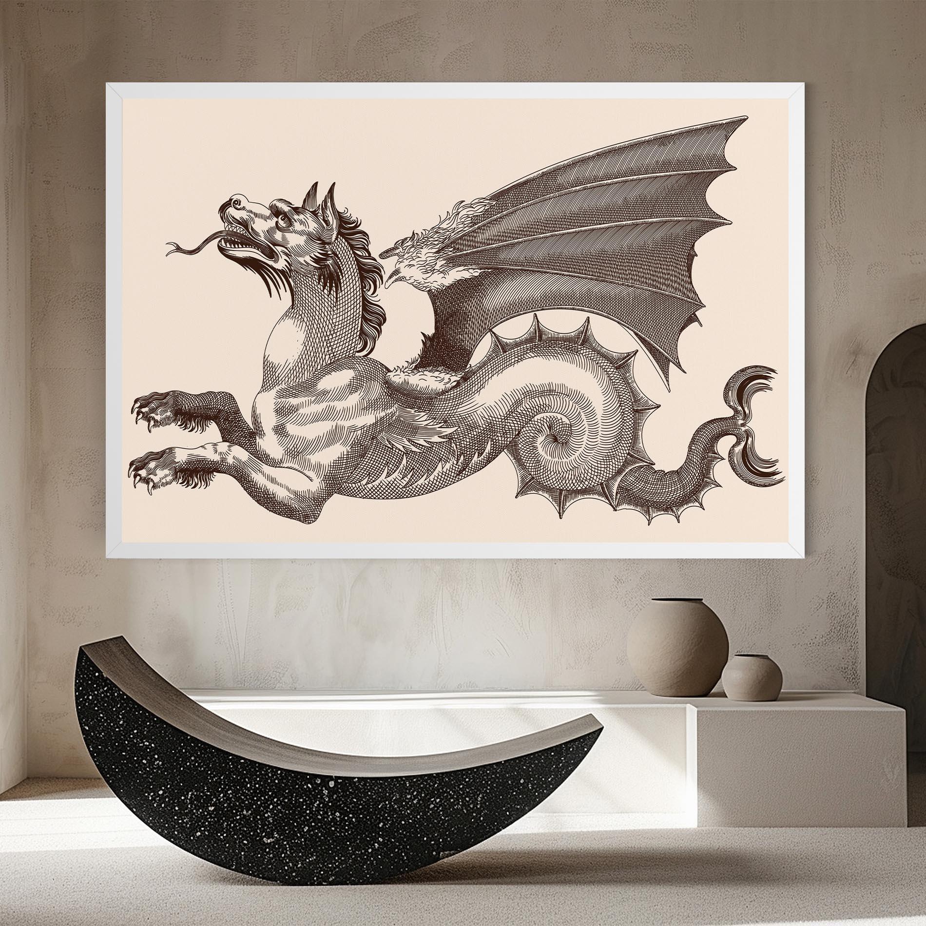 Leinwandbild Brown Dragon mockup 8