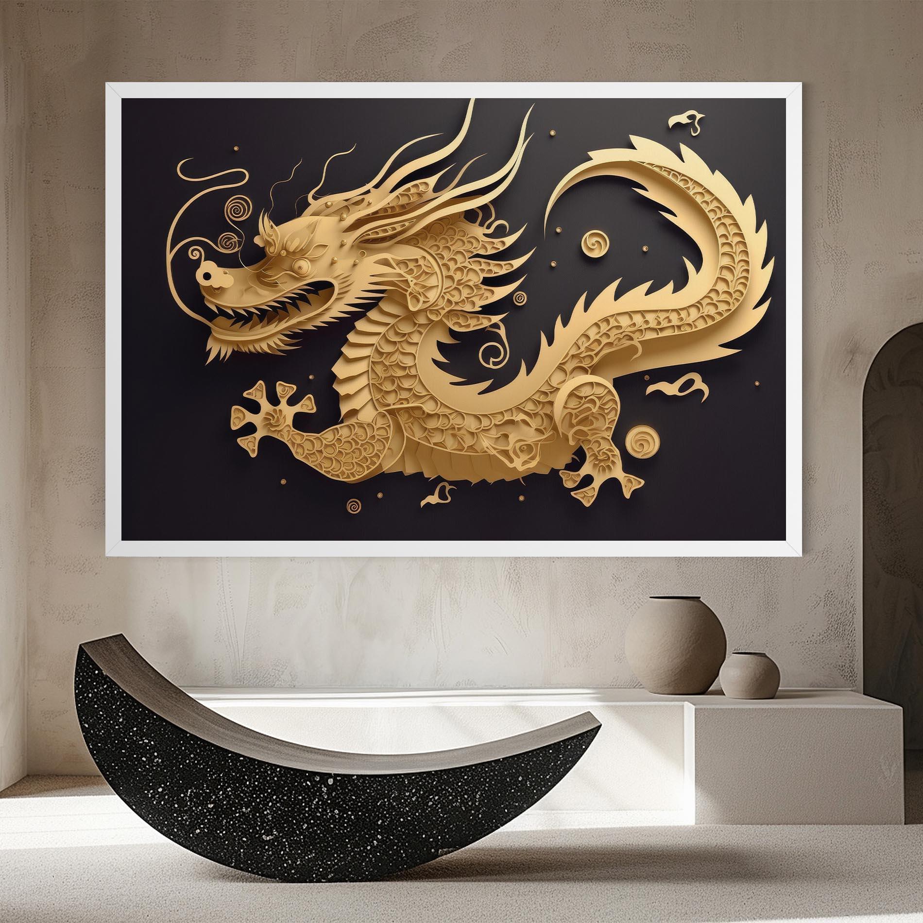 Leinwandbild Dragon Zodiac Sign mockup 8