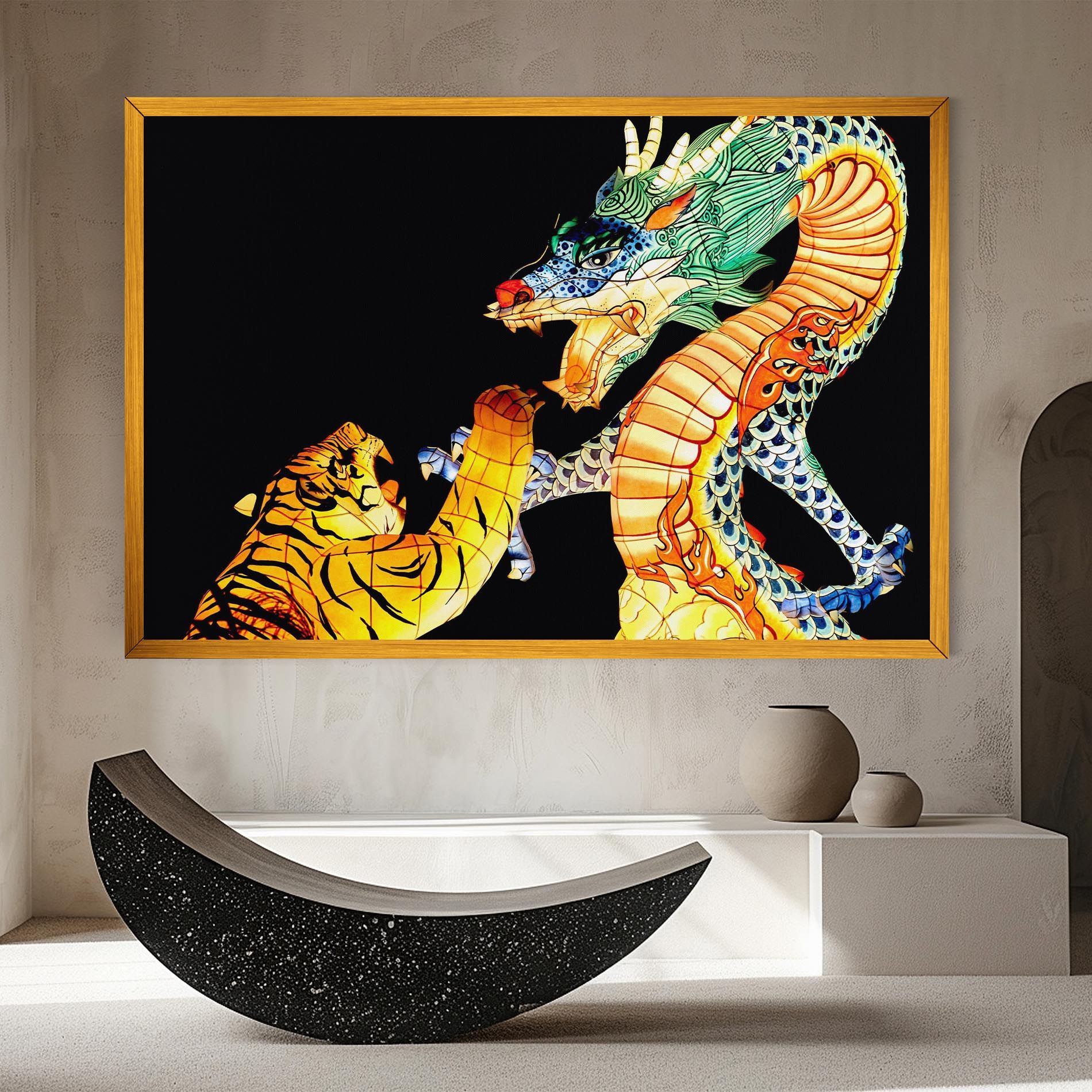 Chinese Dragon And Tiger mockup 8