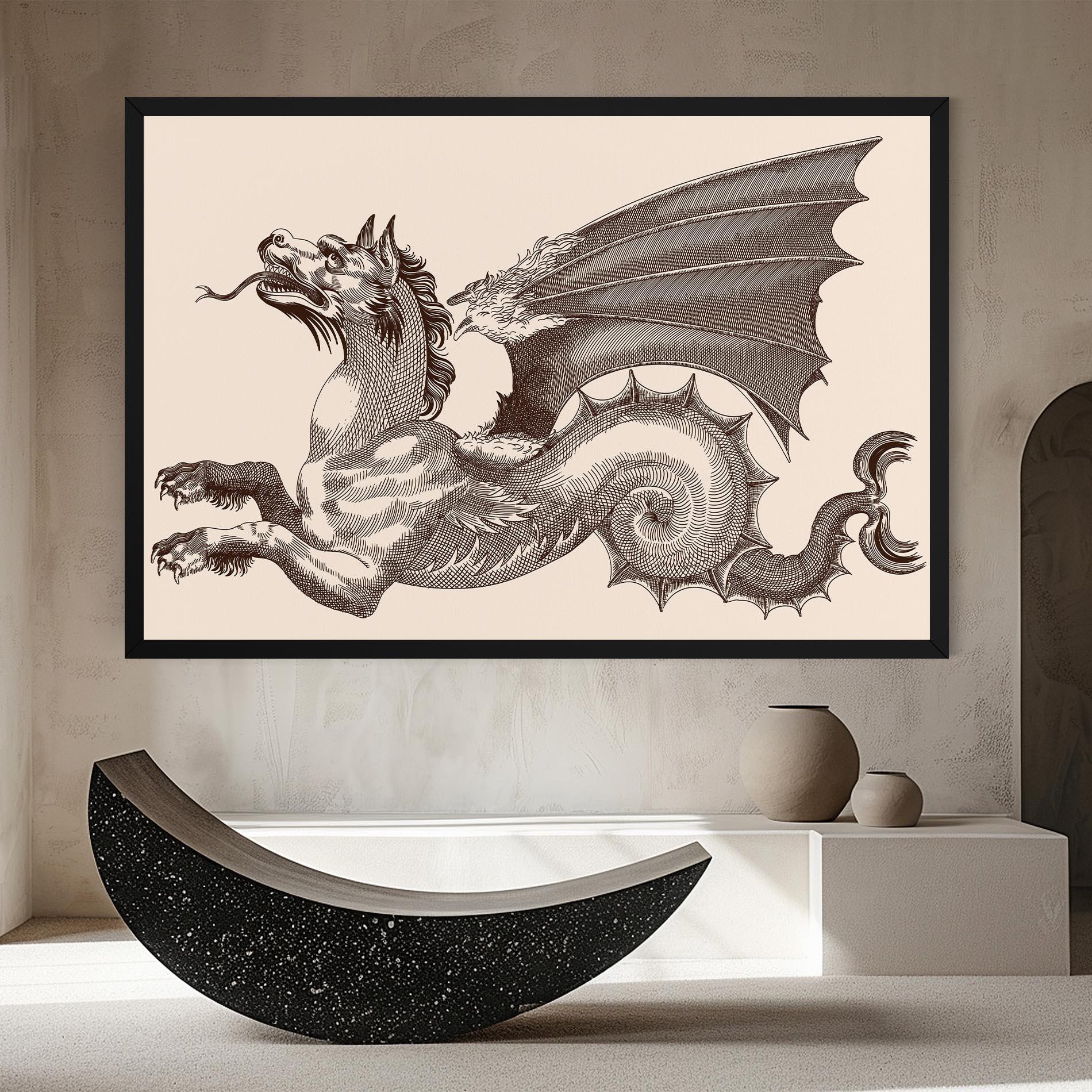Leinwandbild Brown Dragon mockup 8