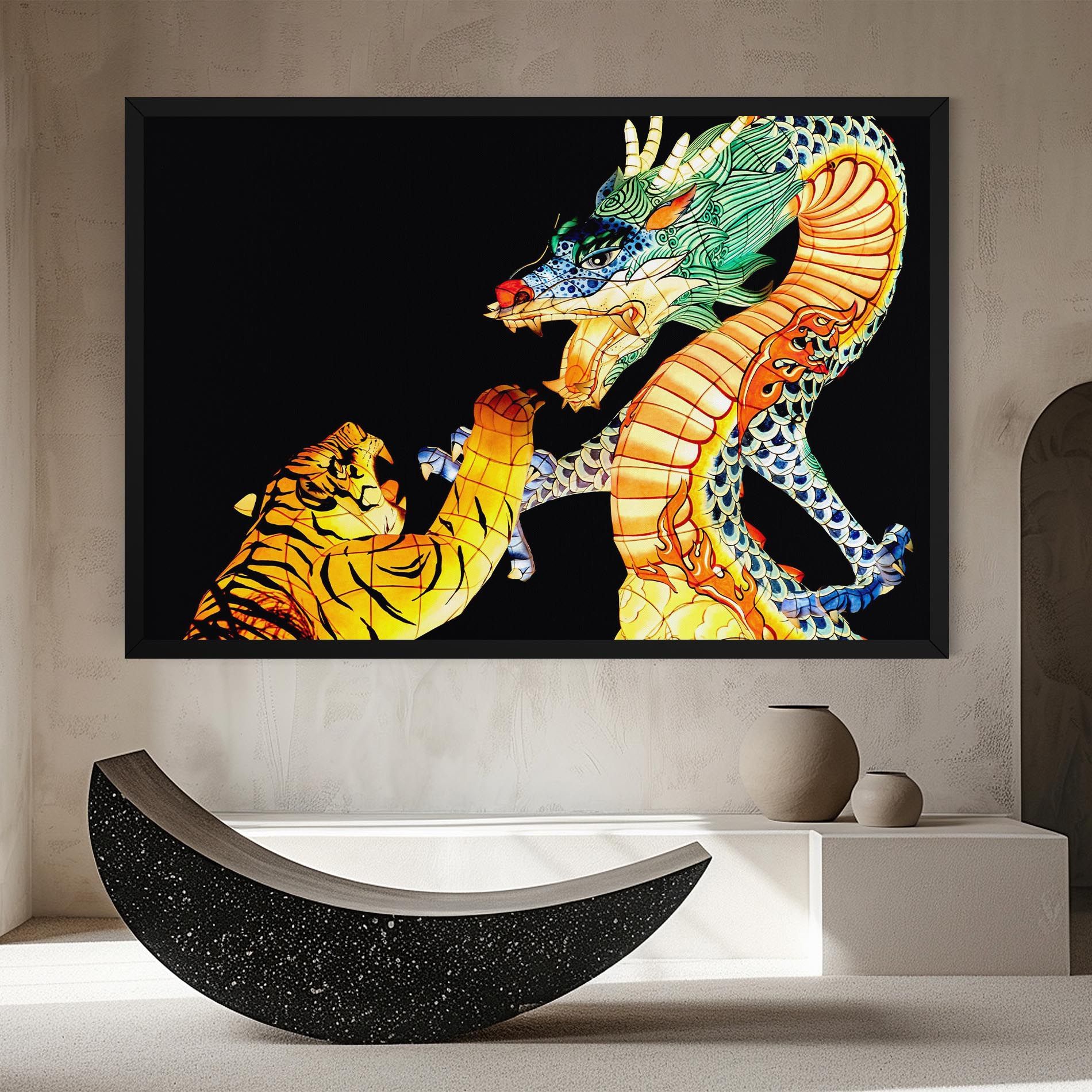 Chinese Dragon And Tiger mockup 8