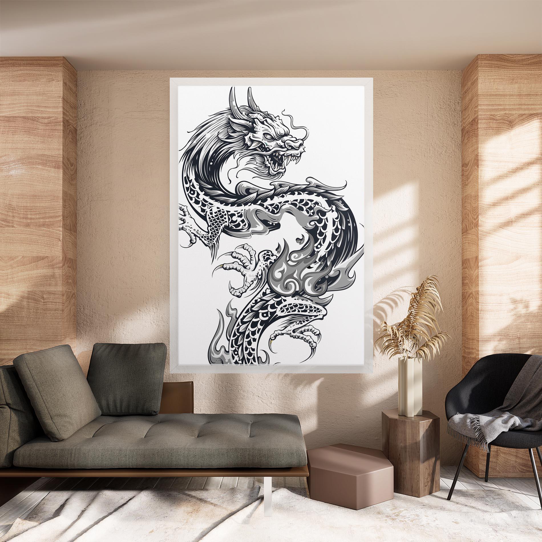 Leinwandbild Dragon Line mockup 8