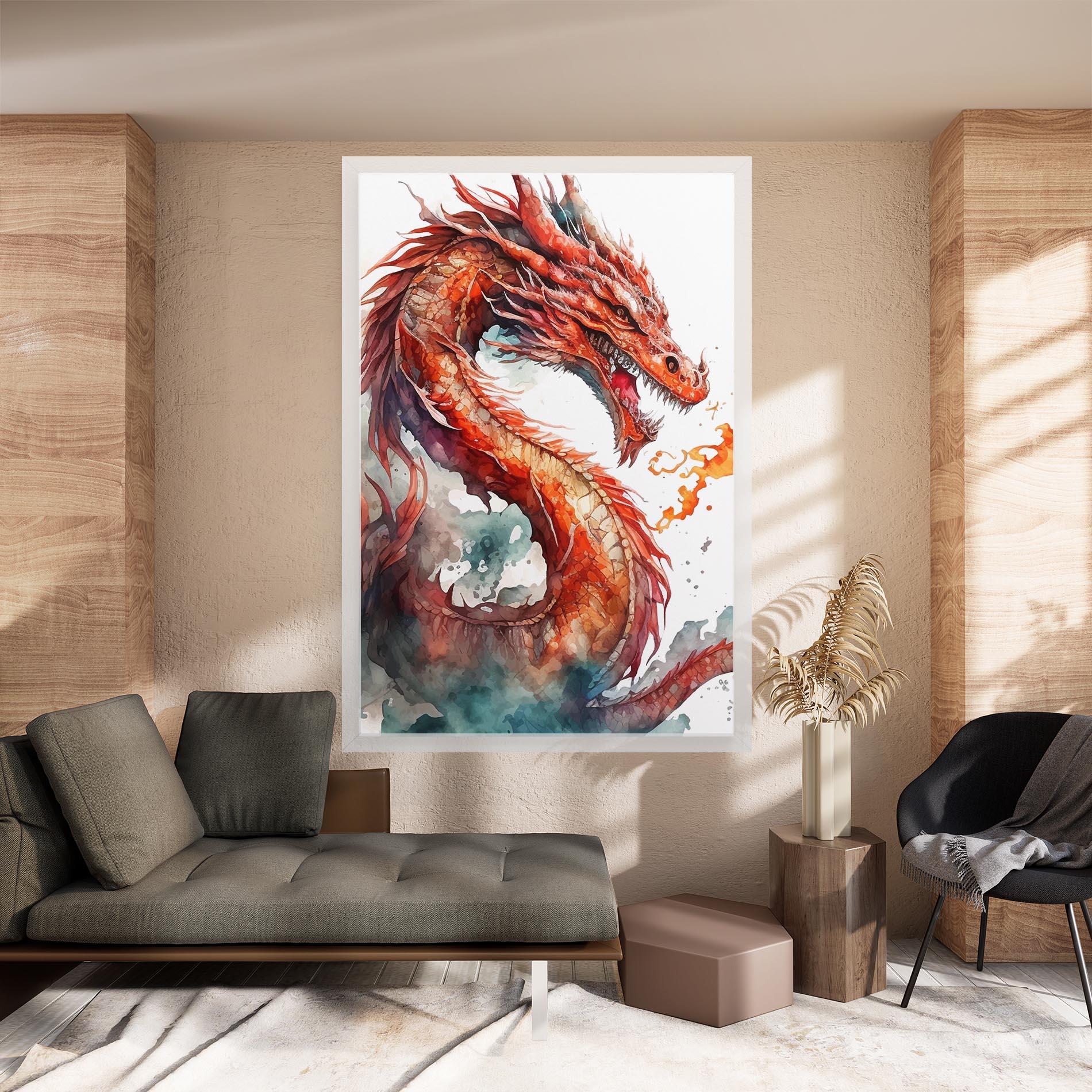 Leinwandbild Fire Dragon mockup 8