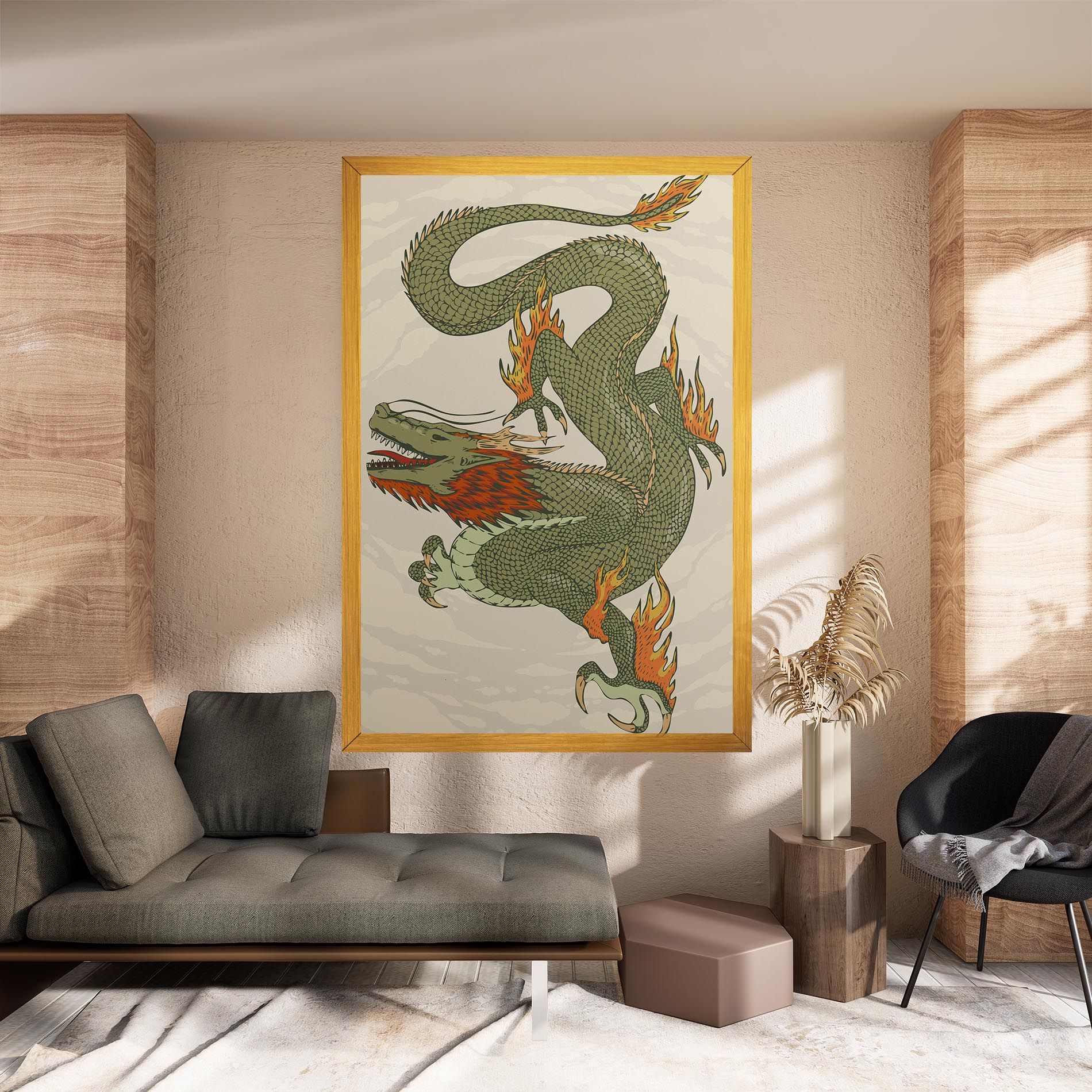 Chinese Dragon Green mockup 8