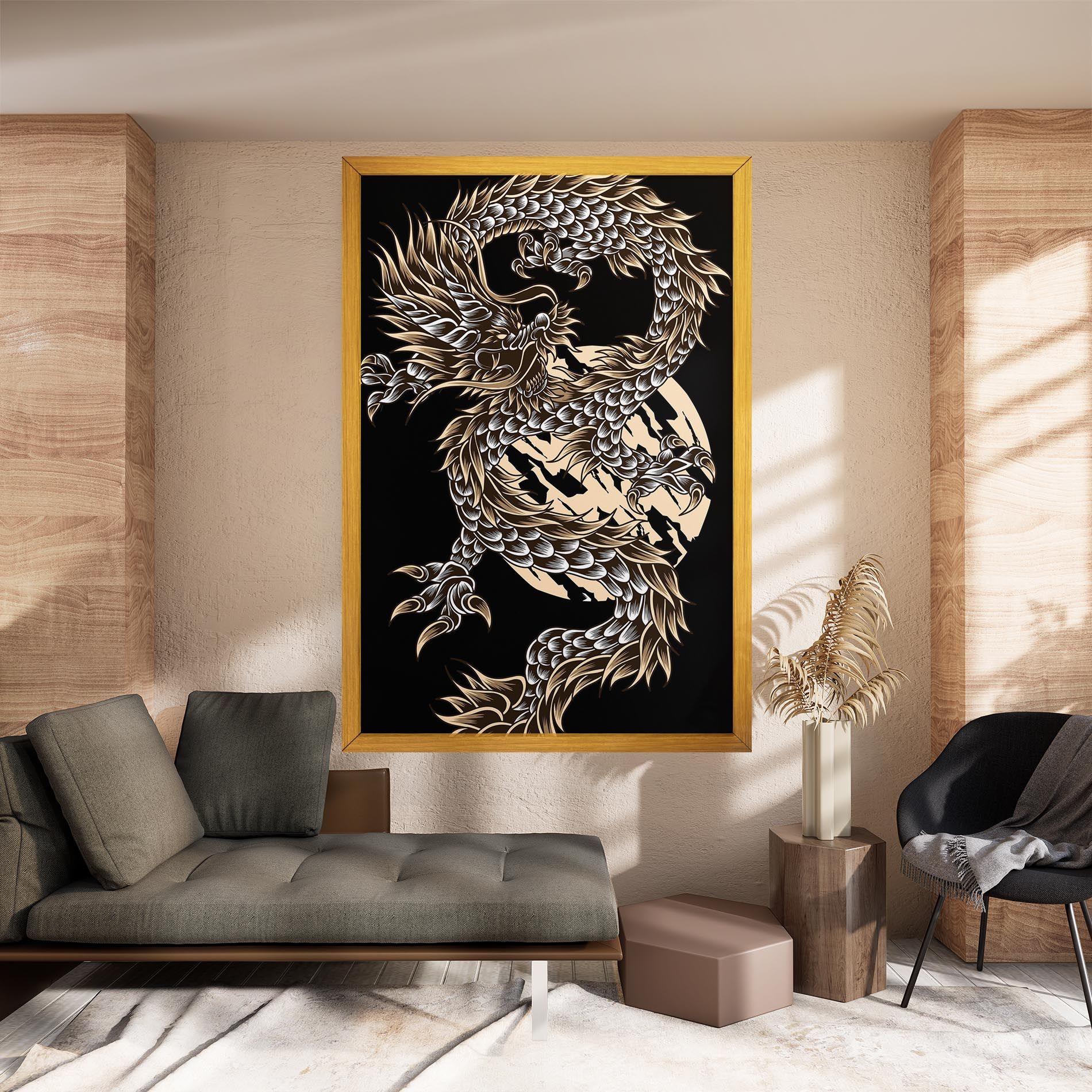 Cream Moon Dragon mockup 8