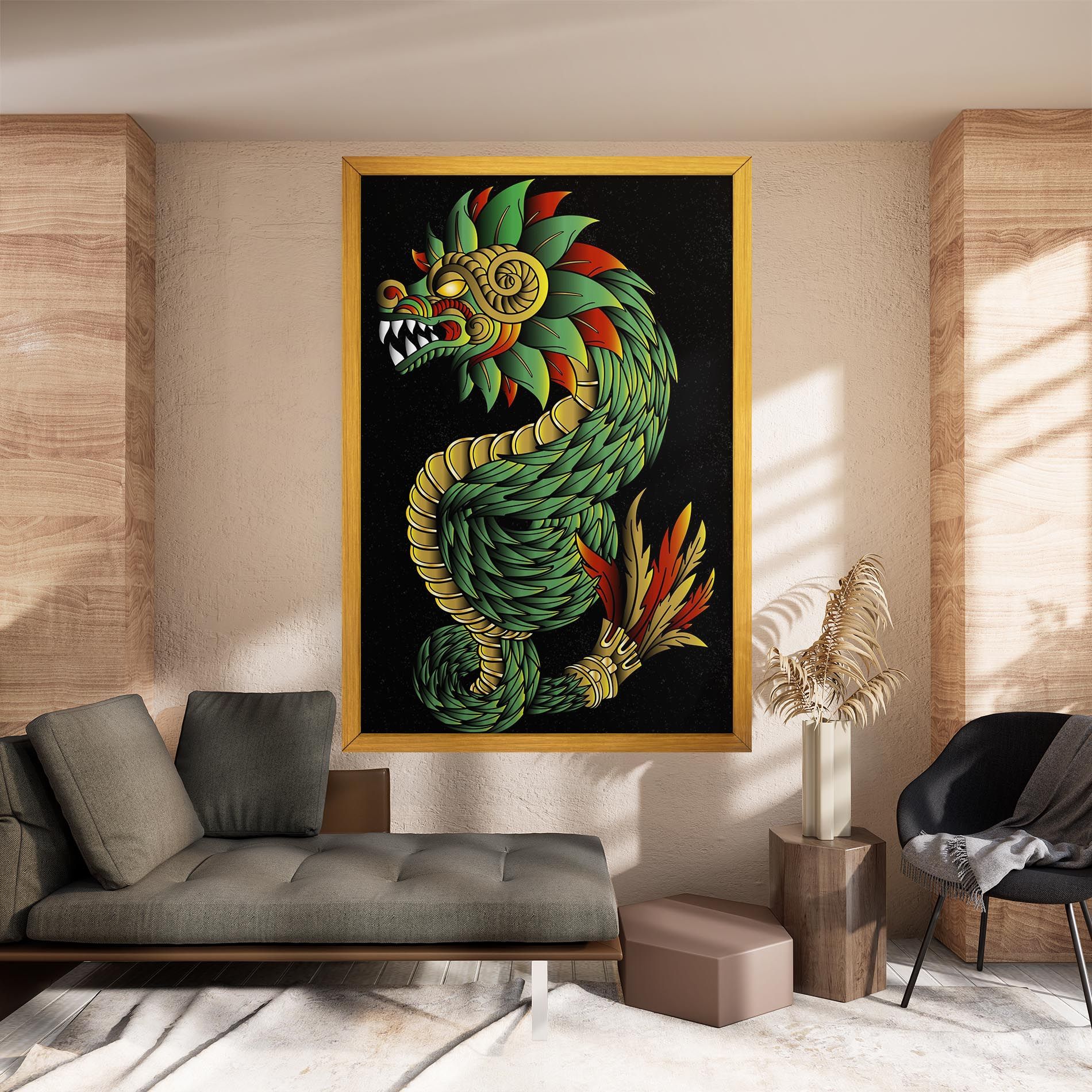 Green Yellow Dragon mockup 8