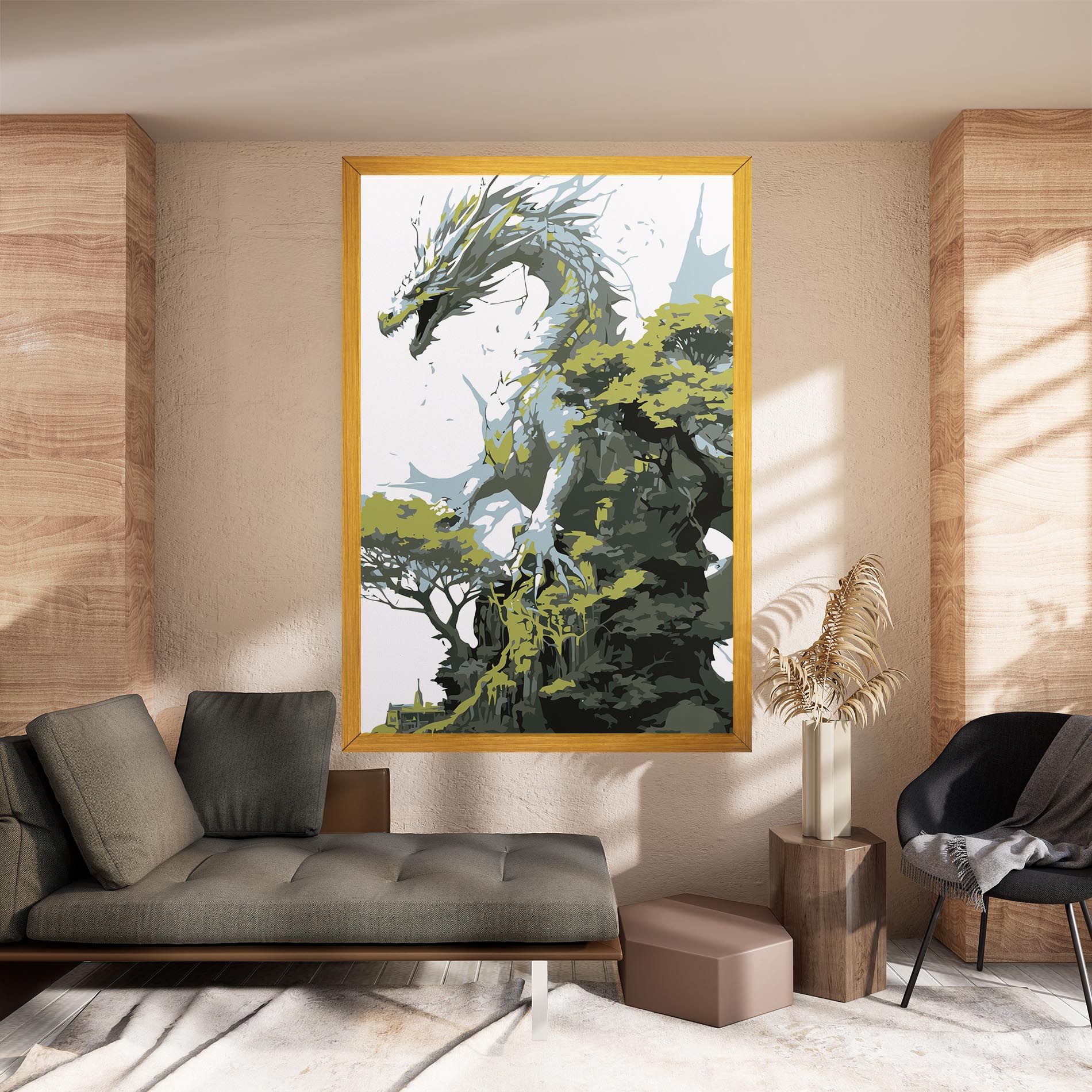 Grey Nature Dragon mockup 8