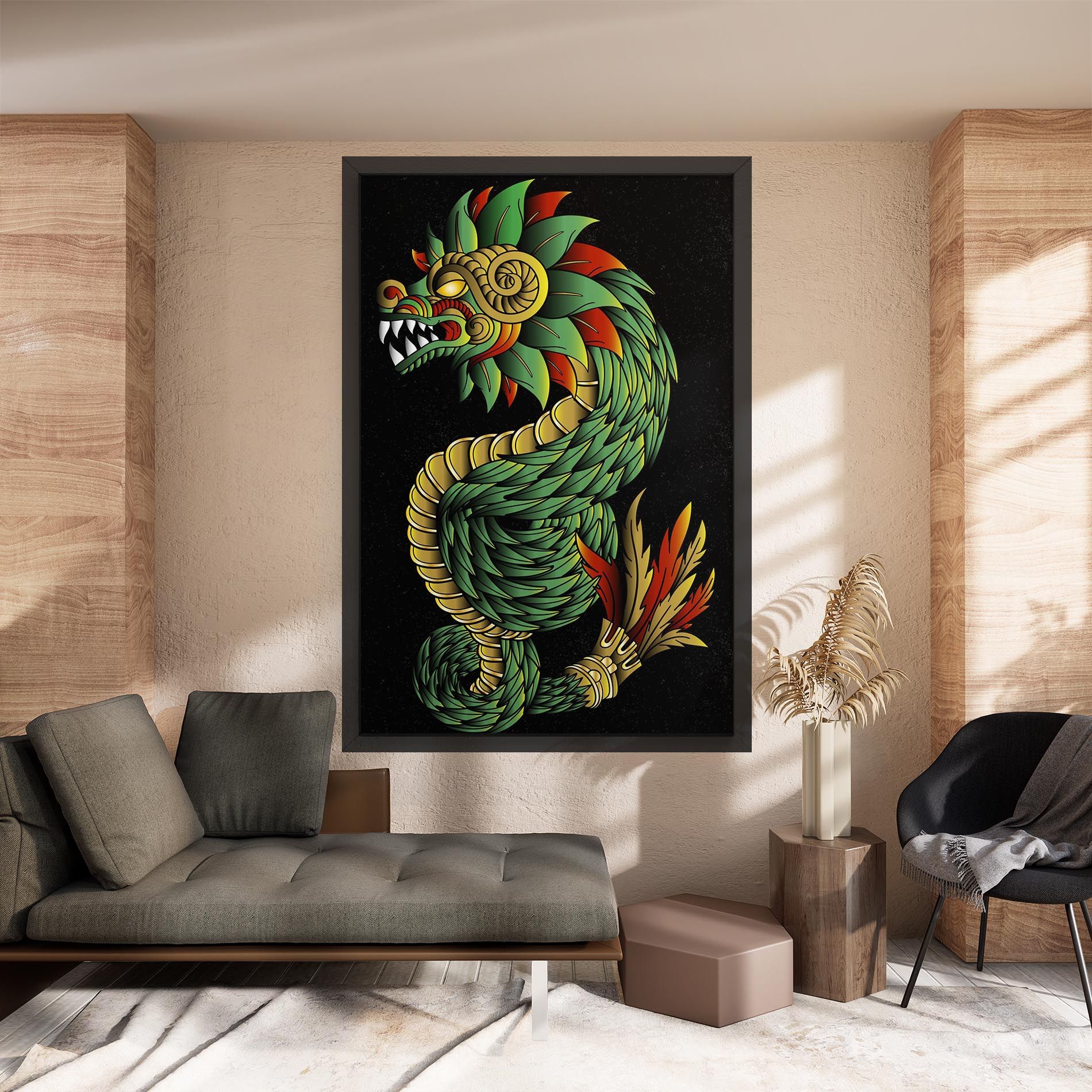 Green Yellow Dragon mockup 8