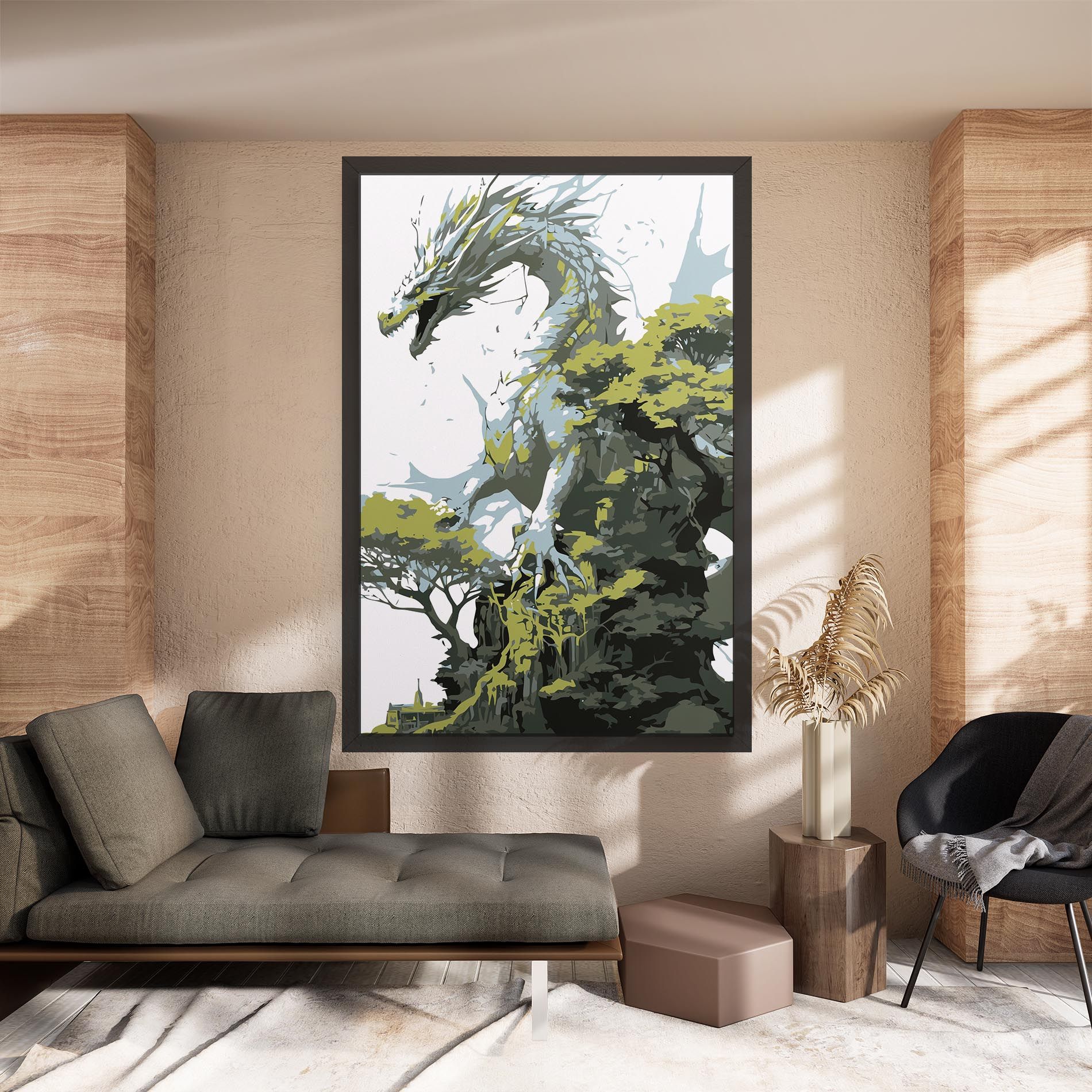 Grey Nature Dragon mockup 8