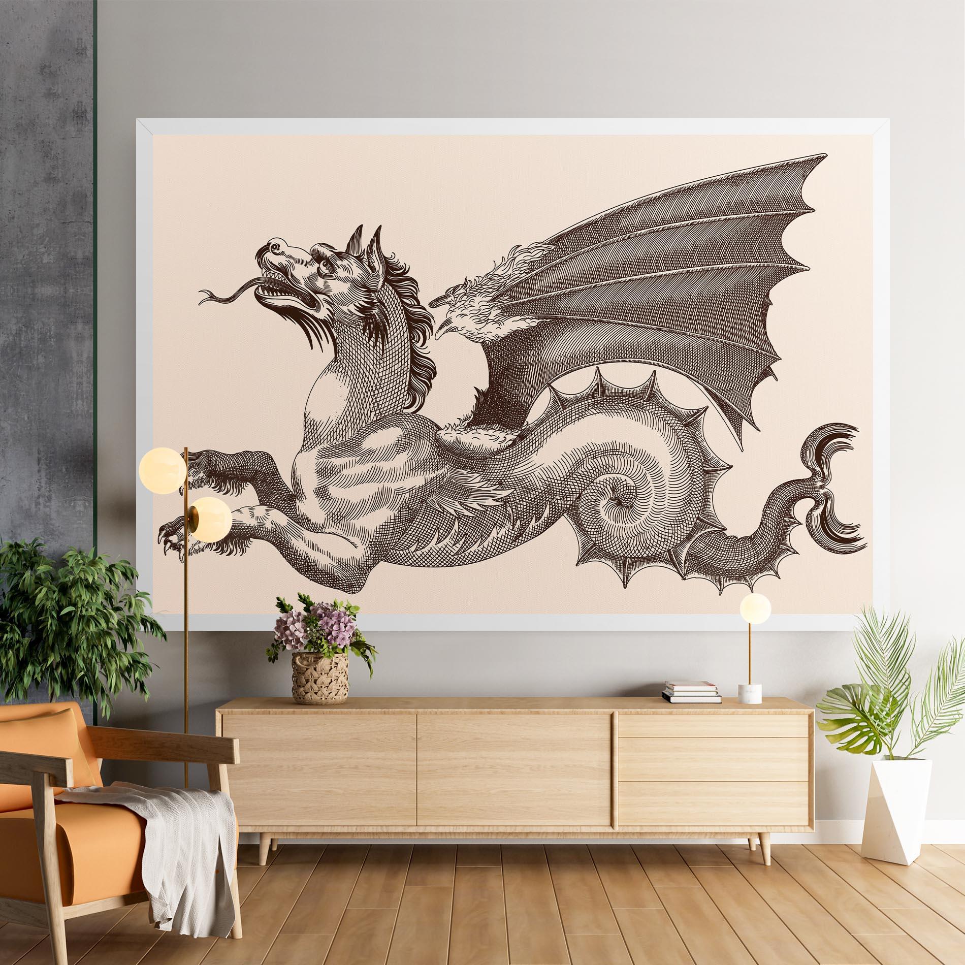 Leinwandbild Brown Dragon mockup 9