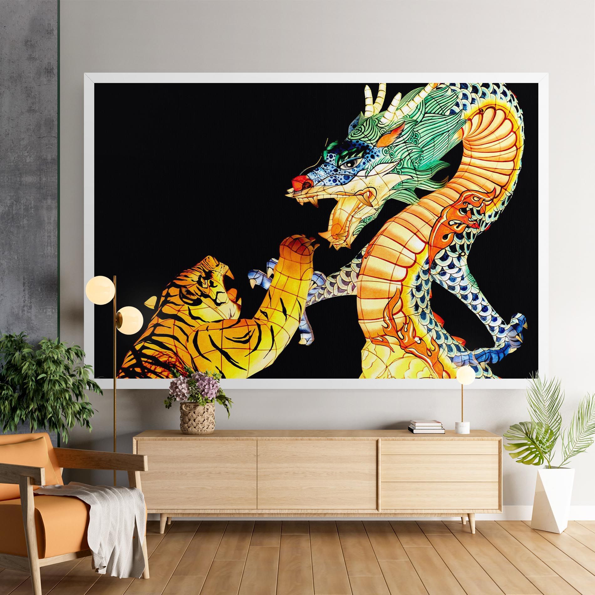 Chinese Dragon And Tiger mockup 9