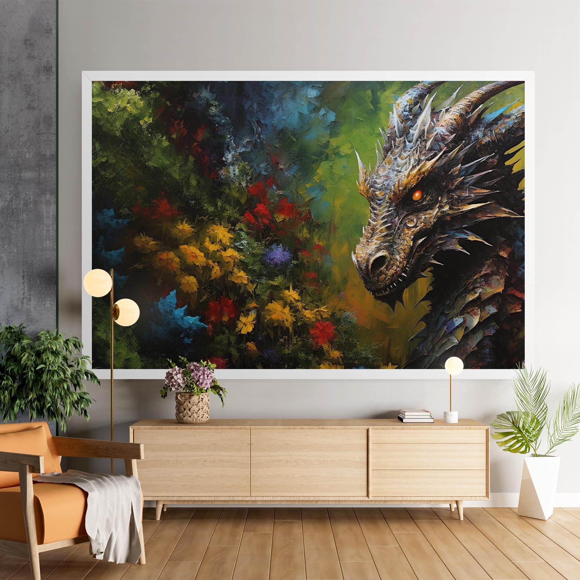 Leinwandbild Dragon In Nature mockup 9